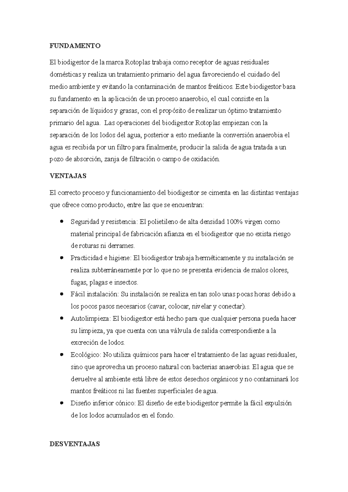 Biodigestor - Este biodigestor basa su fundamento en la aplicación de ...