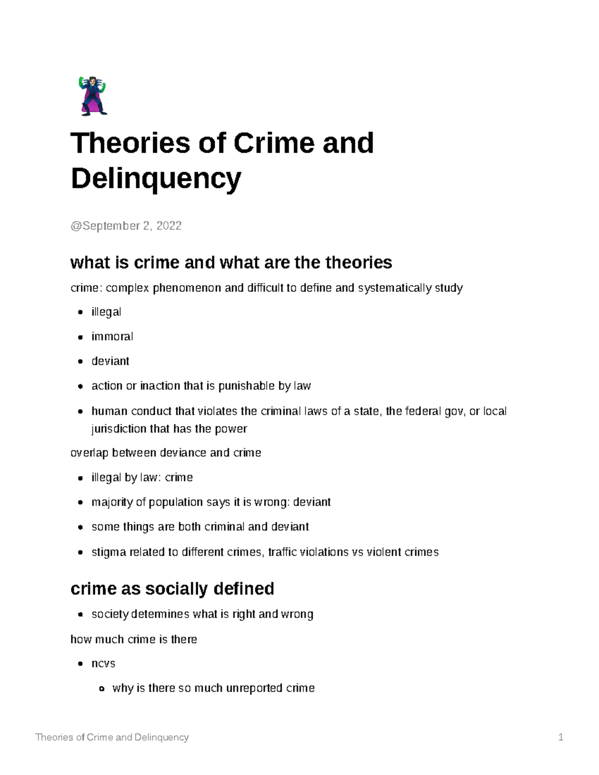 Theories of Crime and Delinquency Theories of Crime and Delinquency