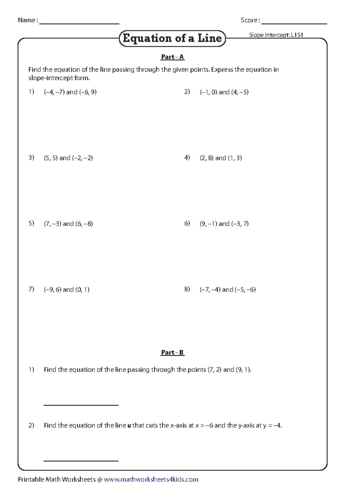 Pre-Lesson+1 - Practice material - ####### Score : ####### Printable ...
