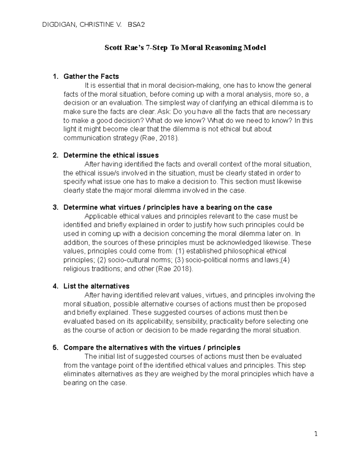 Scott Rae - DIGDIGAN, CHRISTINE V. BSA Scott Rae’s 7-Step To Moral ...