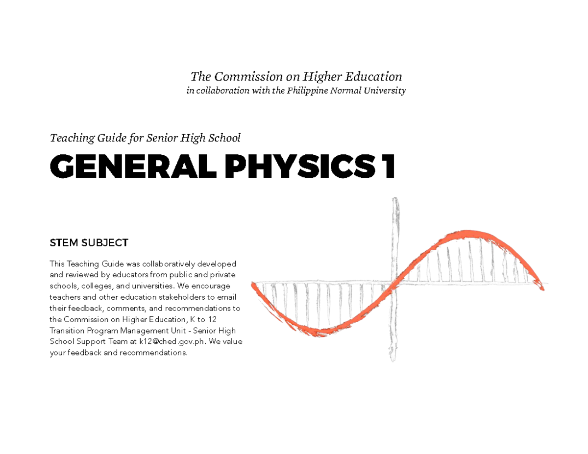 General Physics 1 SHS First Semester - Teaching Guide for Senior High ...