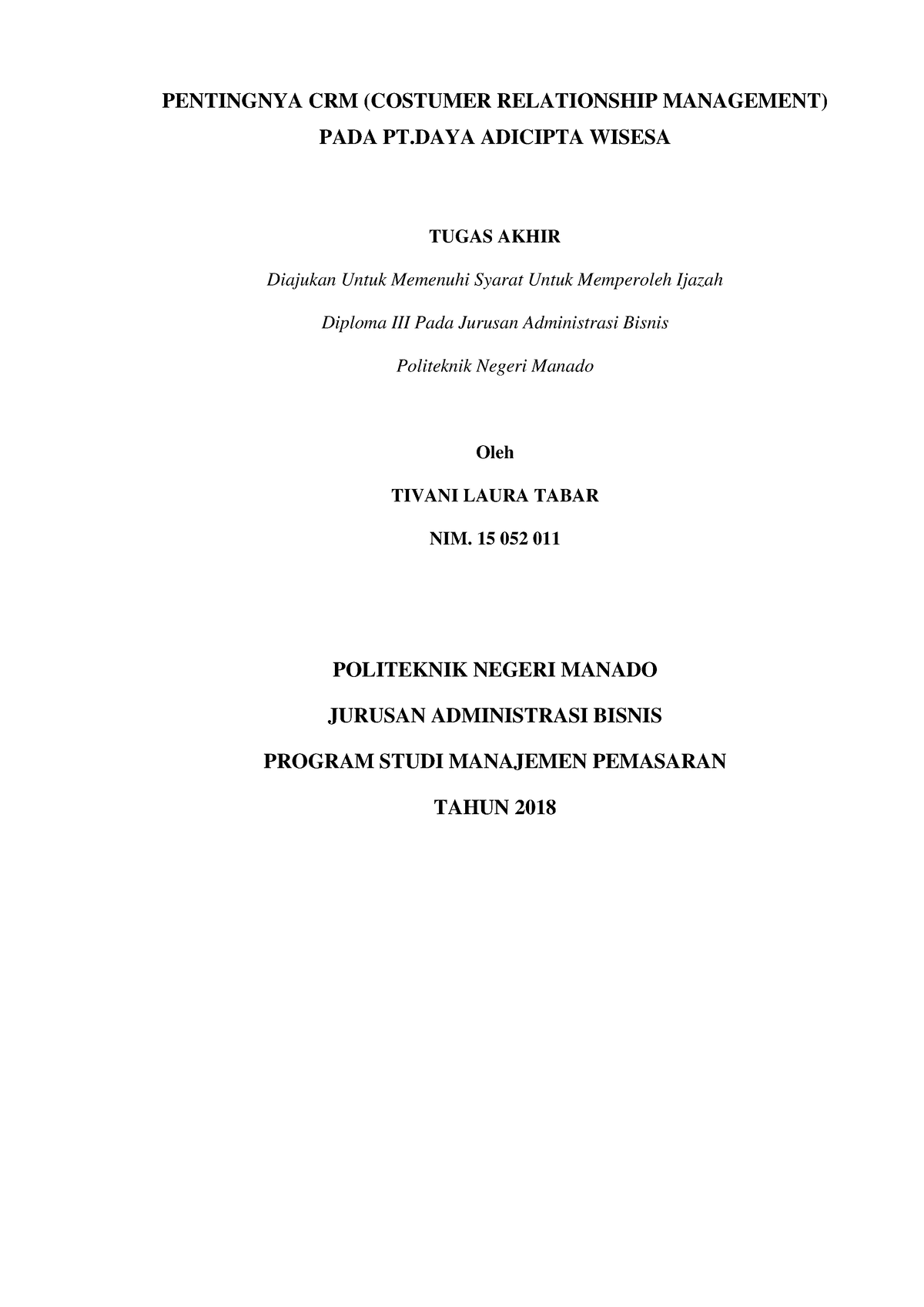 Cover - Informasi Dasar Merujuk Pada Pengetahuan Dan Konsep-konsep ...