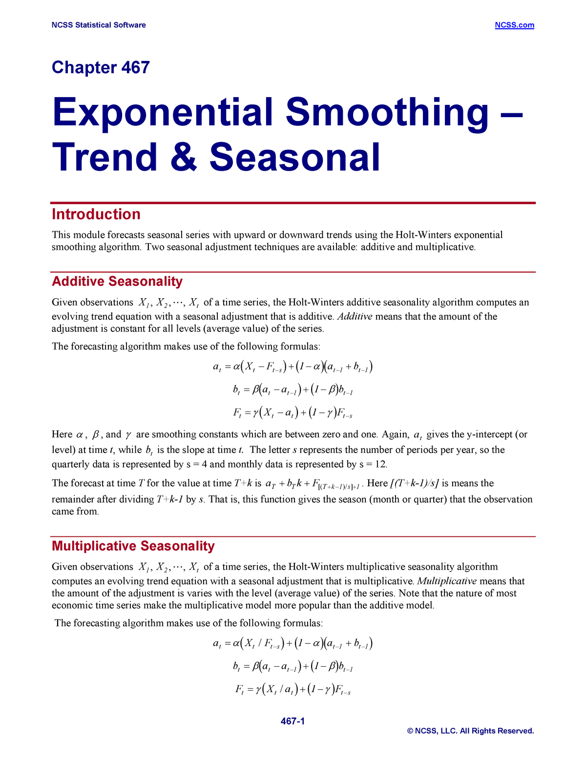 Exponential Smoothing Trend And Seasonal 467 Chapter 467 Exponential Smoothing Trend 2689