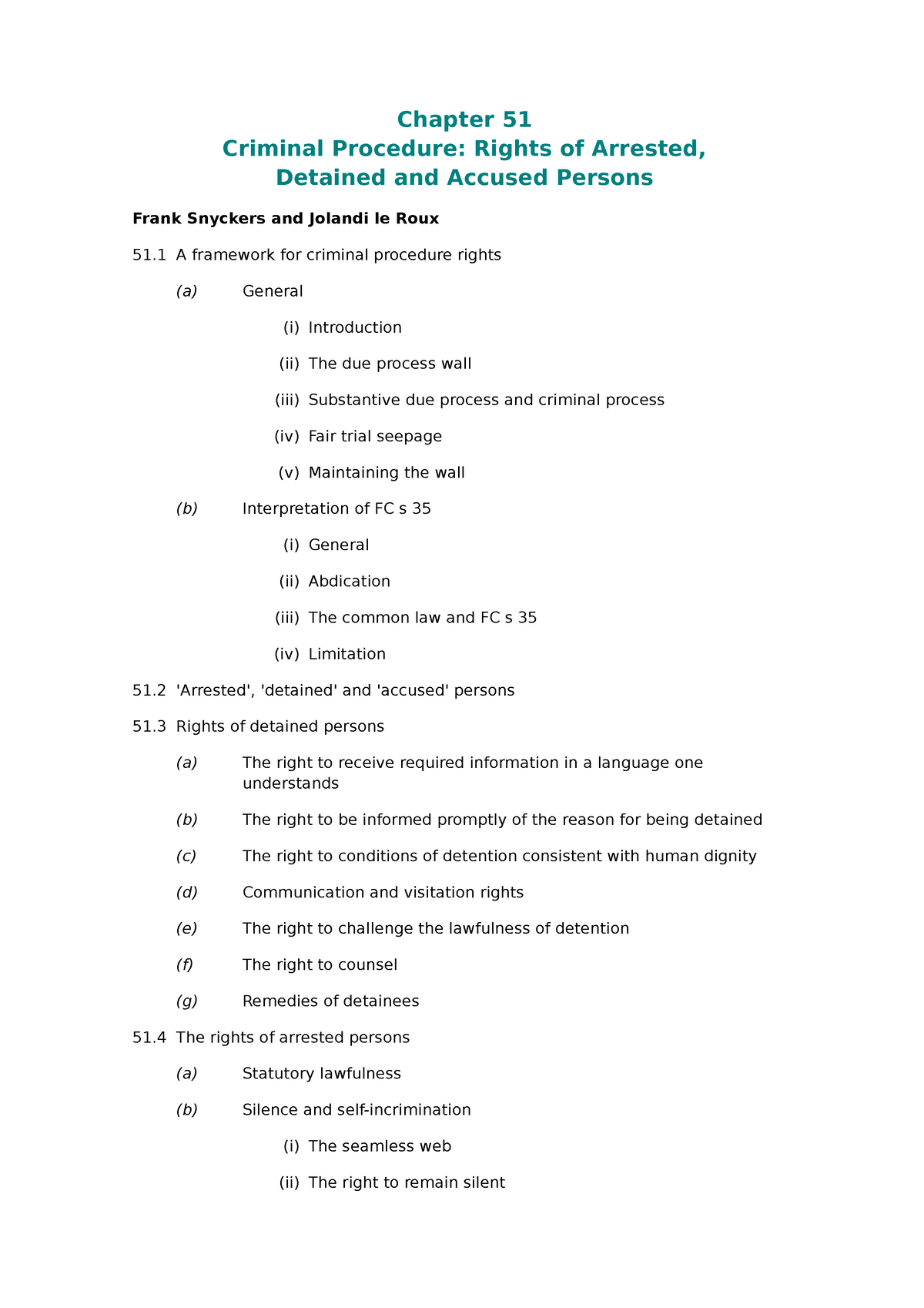 Criminal Procedure Act - Chapter 51 Criminal Procedure: Rights of ...