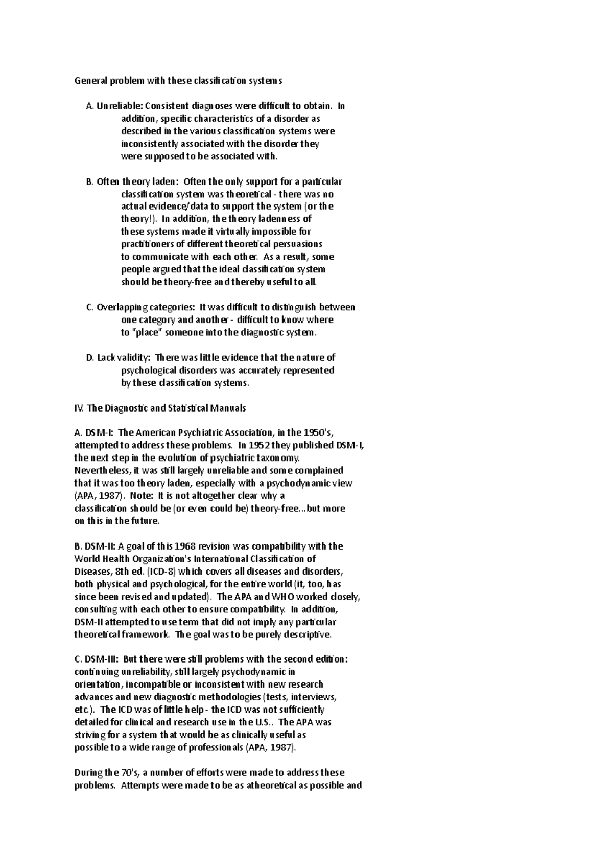 Classification 3 - Lecture notes 1 - General problem with these ...