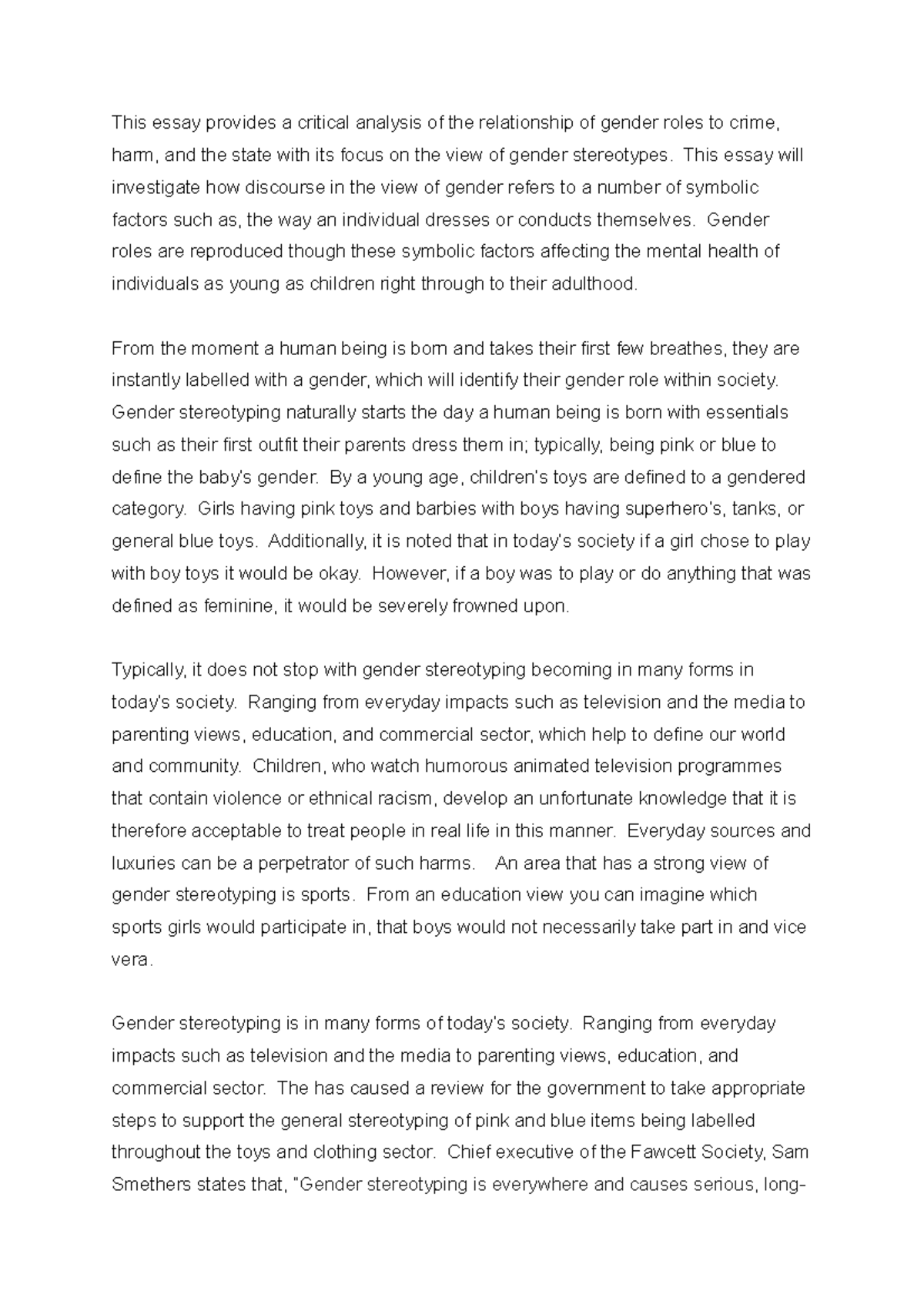 Final EMA essay - This essay provides a critical analysis of the ...