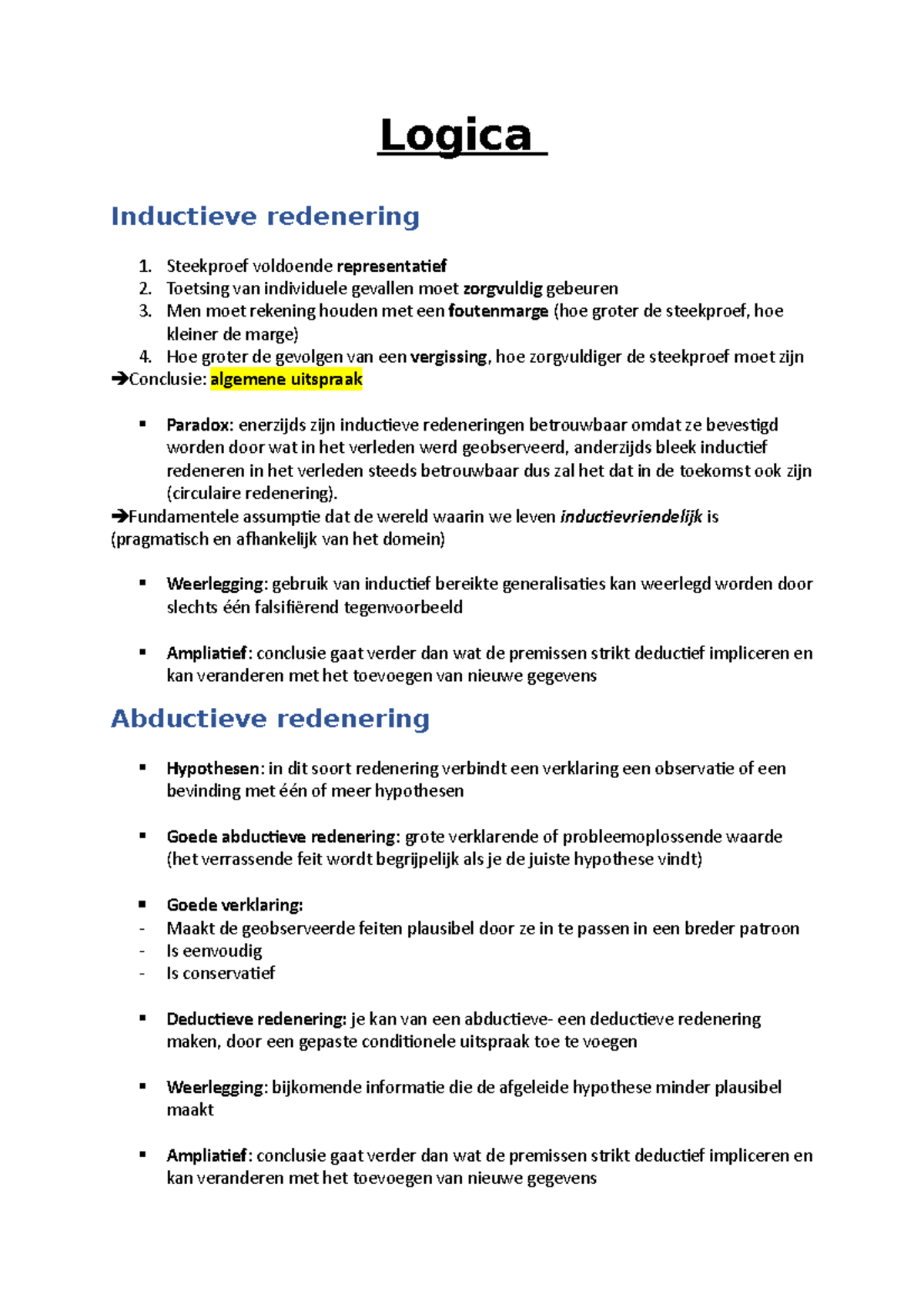 Samenvatting HB Logica -begrippen En Drogredenen Uit Het Boek - Logica ...