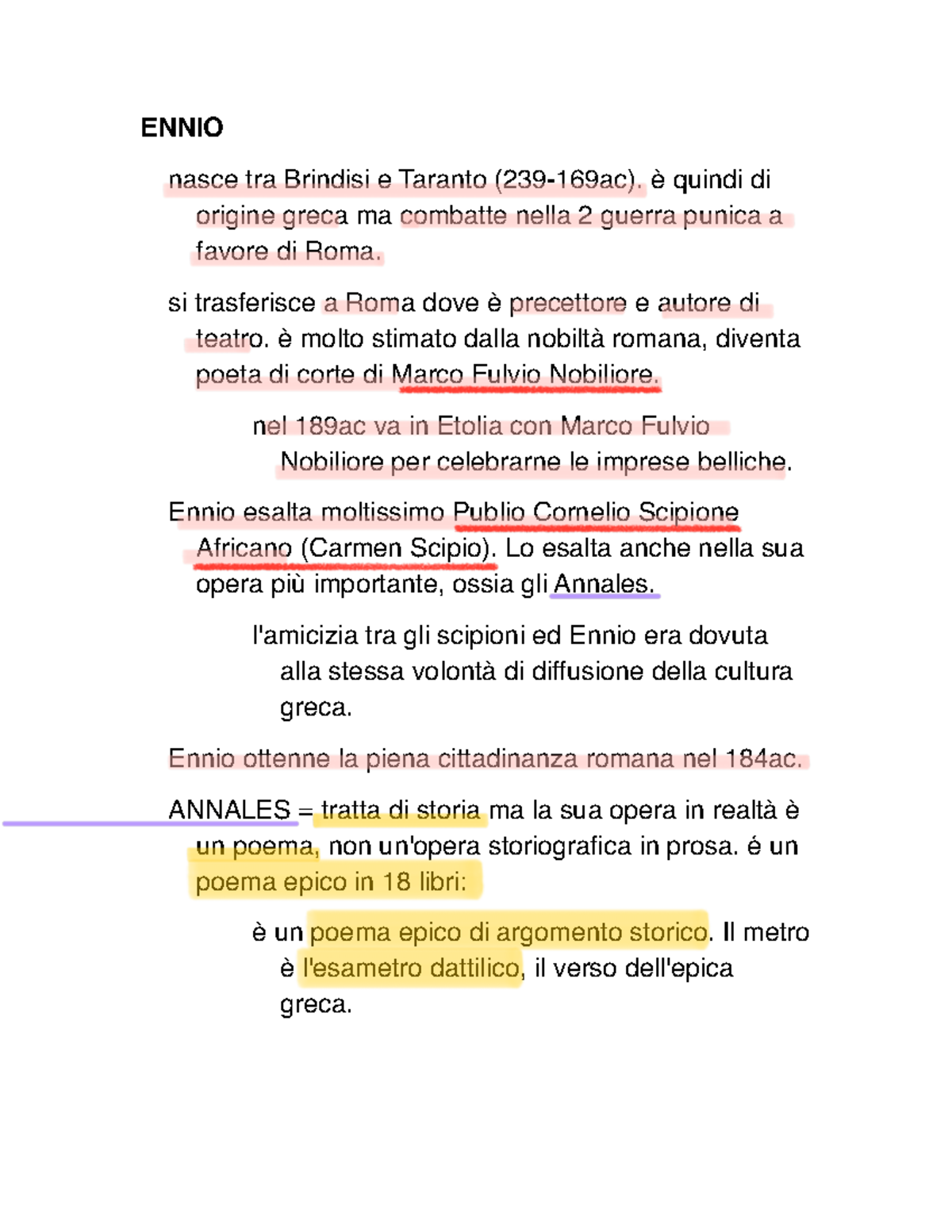 Riassunto autore Ennio ENNIO nasce tra Brindisi e Taranto (239169ac