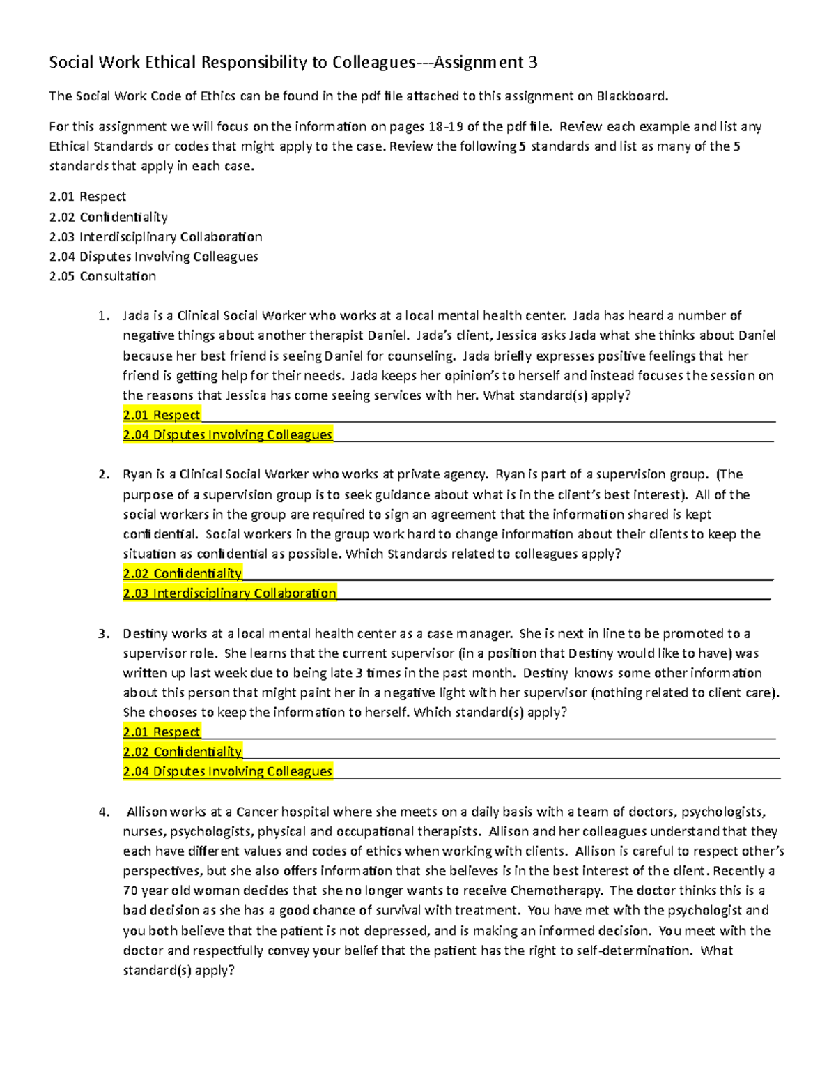 Assignment 3 Code Of Ethics Revised Socl 153 Introduction To Studocu