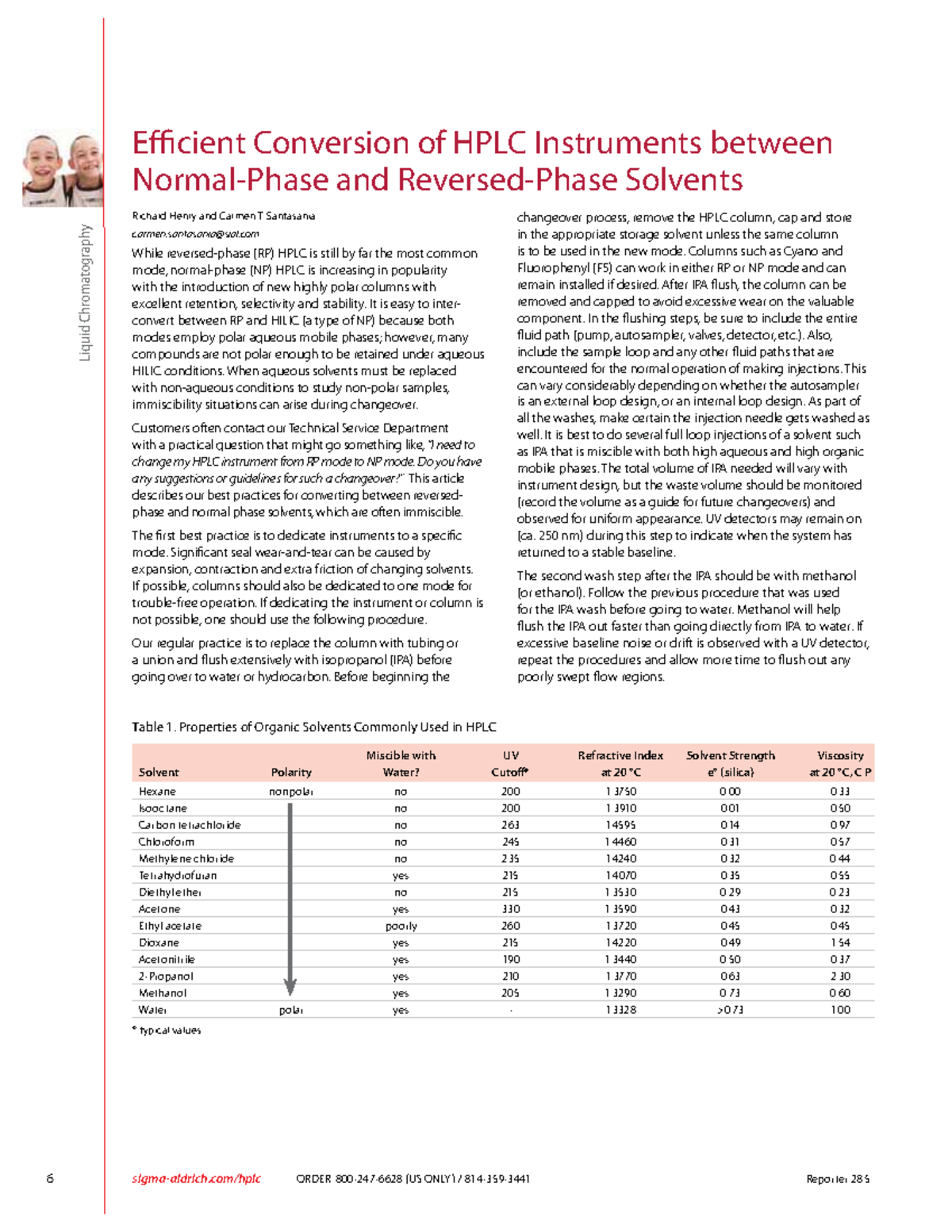 HPLC Info Solvent Switch - 6 Liquid Chromatography sigma-aldrich/hplc ...