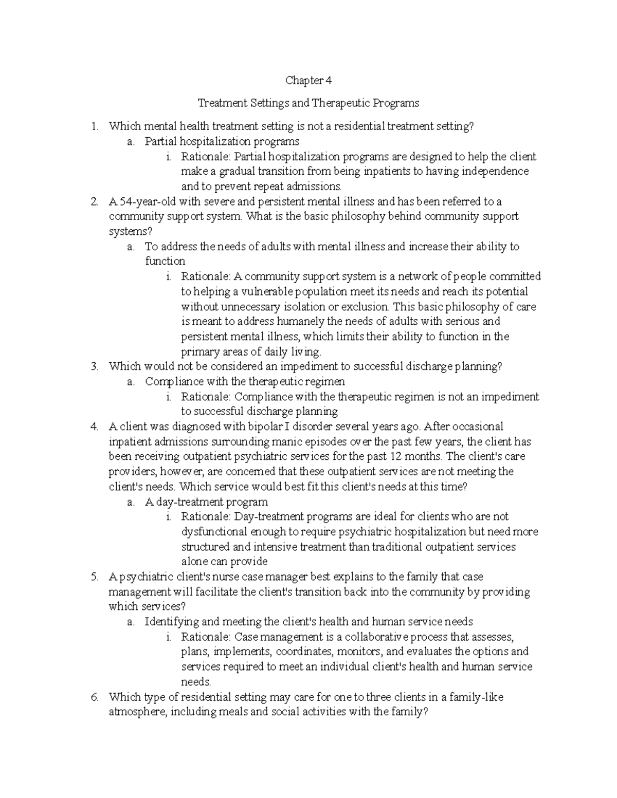 The point PSY4 - practice questions with answers and rationales ...