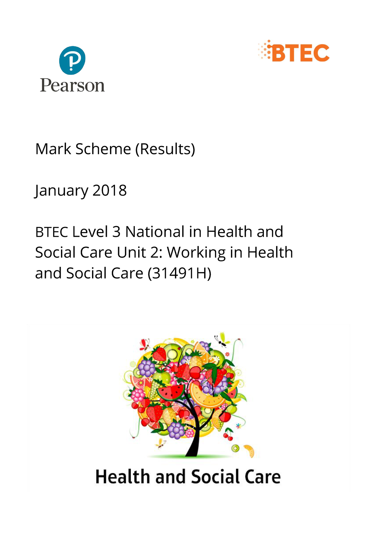 Mark Scheme-Unit2-January 2018 - Mark Scheme (Results) January 2018 ...