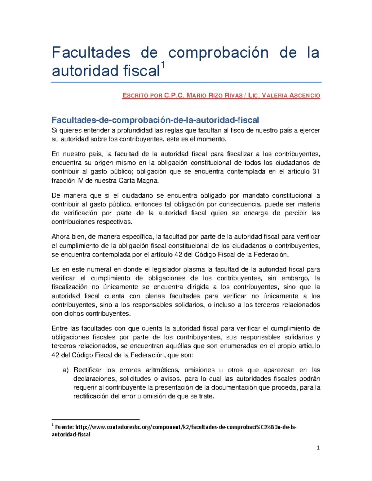 S7.10 Facultades De Comprobación De La Autoridad Fiscal - Facultades De ...