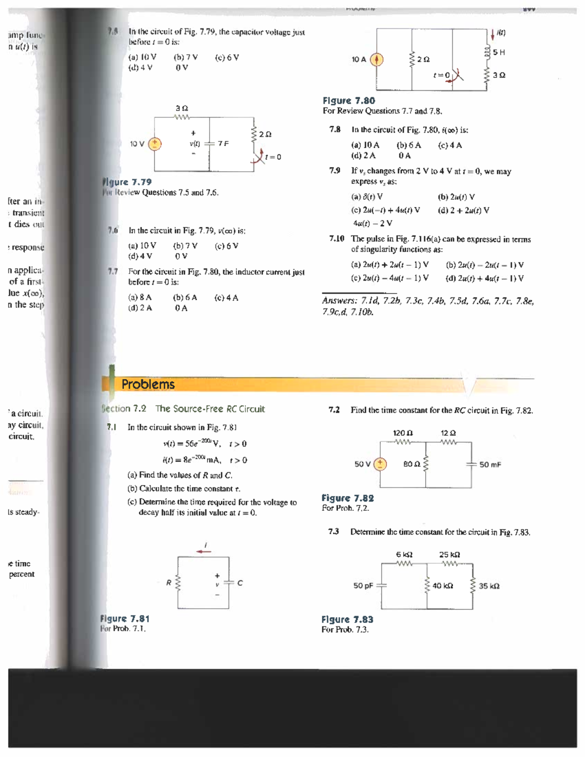 Chapter 7 Problems - ELEC 273 - Studocu