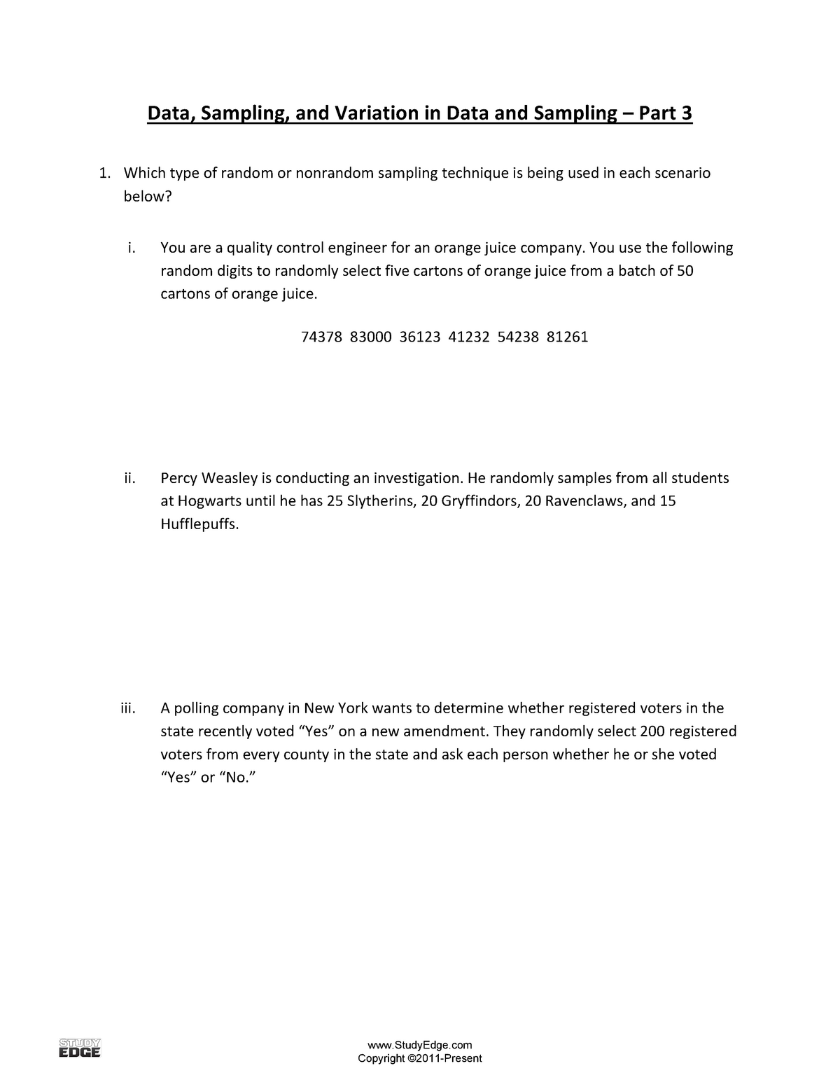 4. Open Stax Statistics Chapter 1 V6 Final - Data, Sampling, And ...