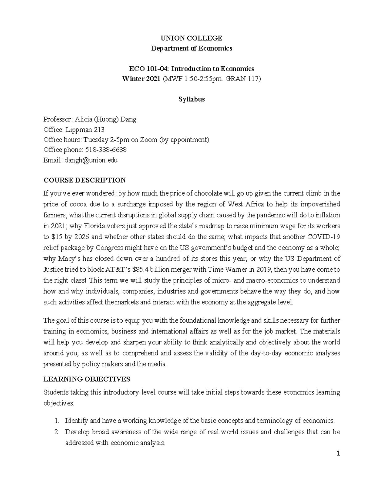 ECON 101 - This shows the intro to Economics and some of the ...