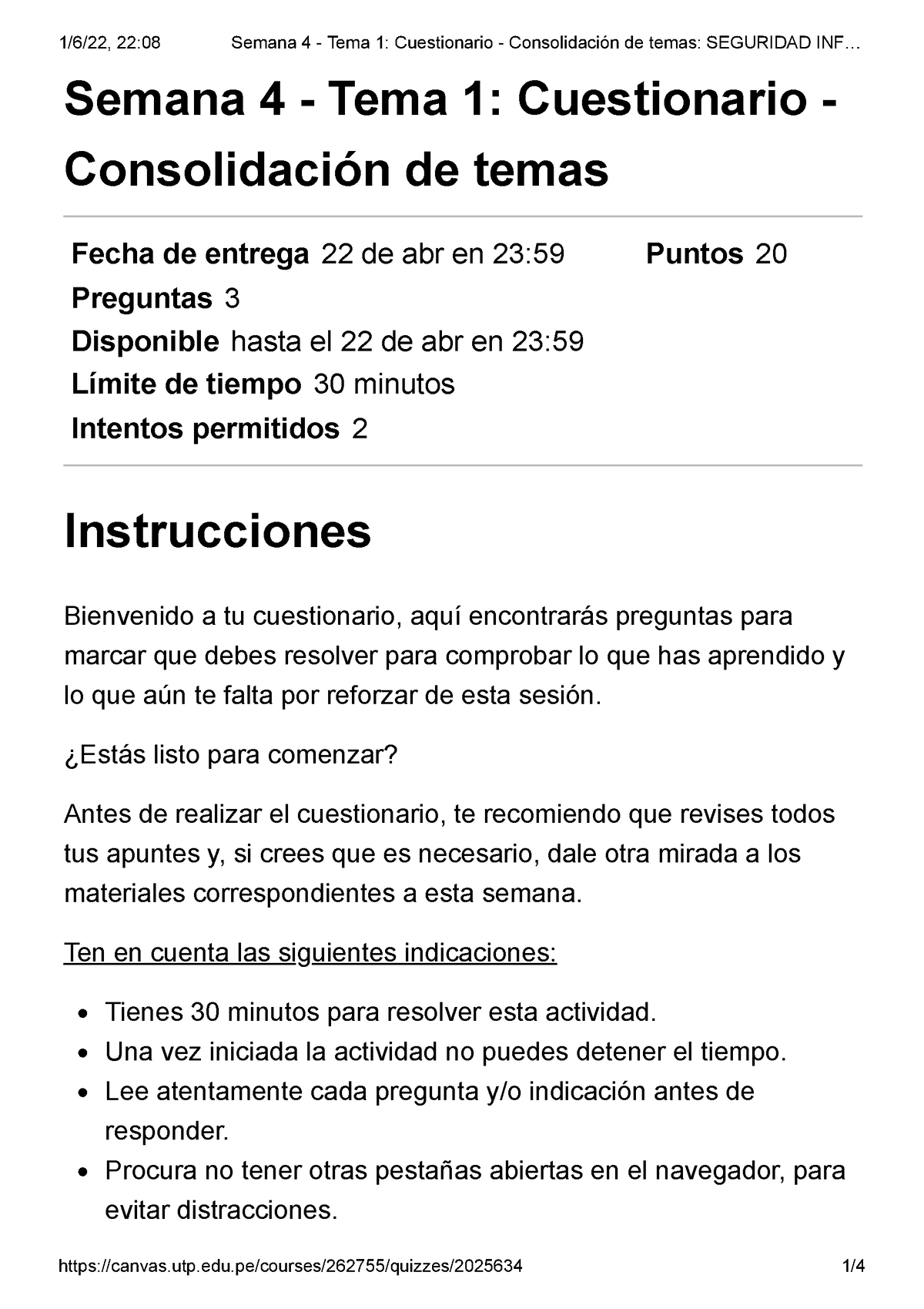 Semana 4 - Tema 1 Cuestionario - Consolidación De Temas Seguridad ...