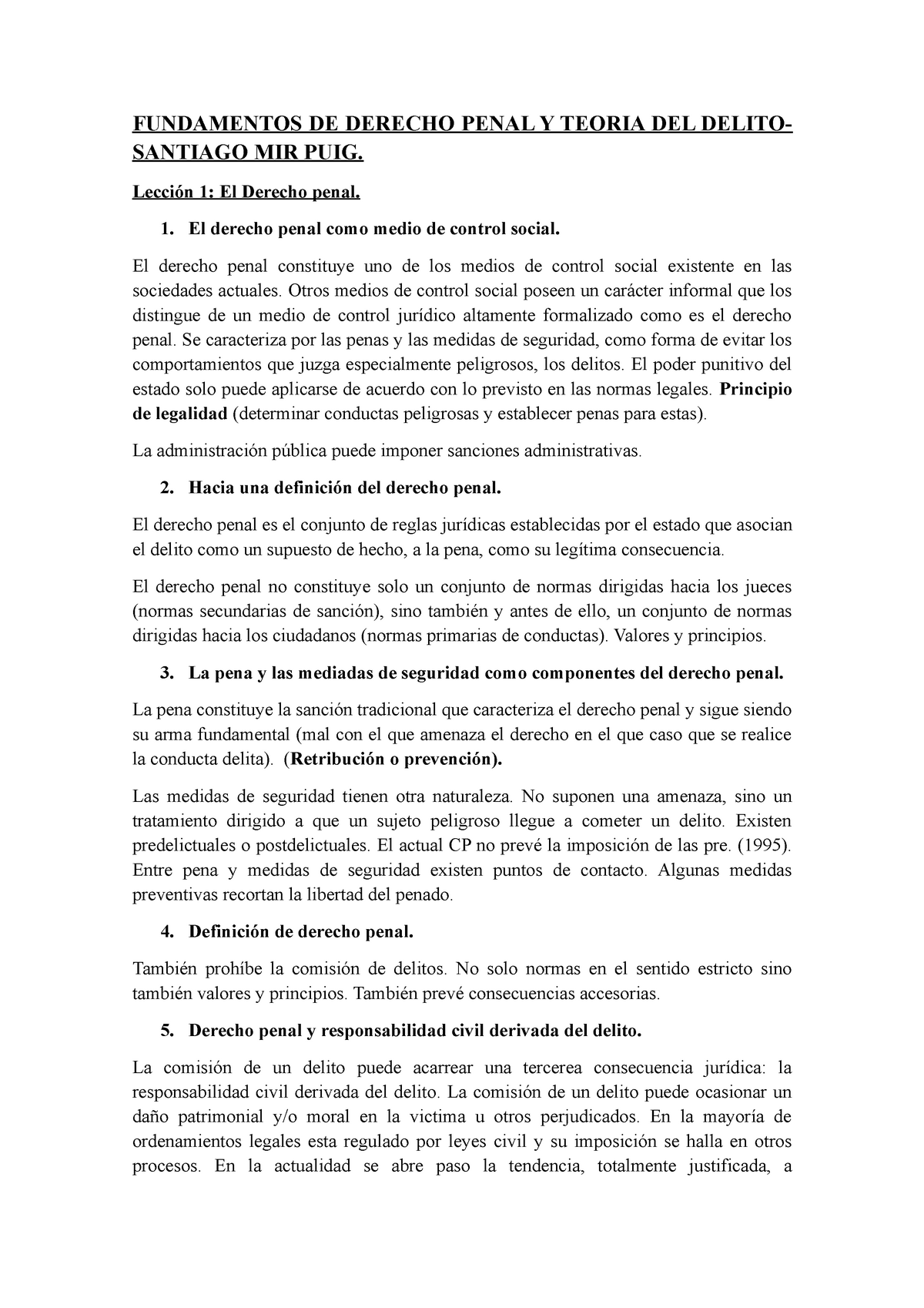 Capítulos De 1 Al 14 Manual Fundamentos De Derecho Penal Y Teoria Del Delito Santiago Mir 5203