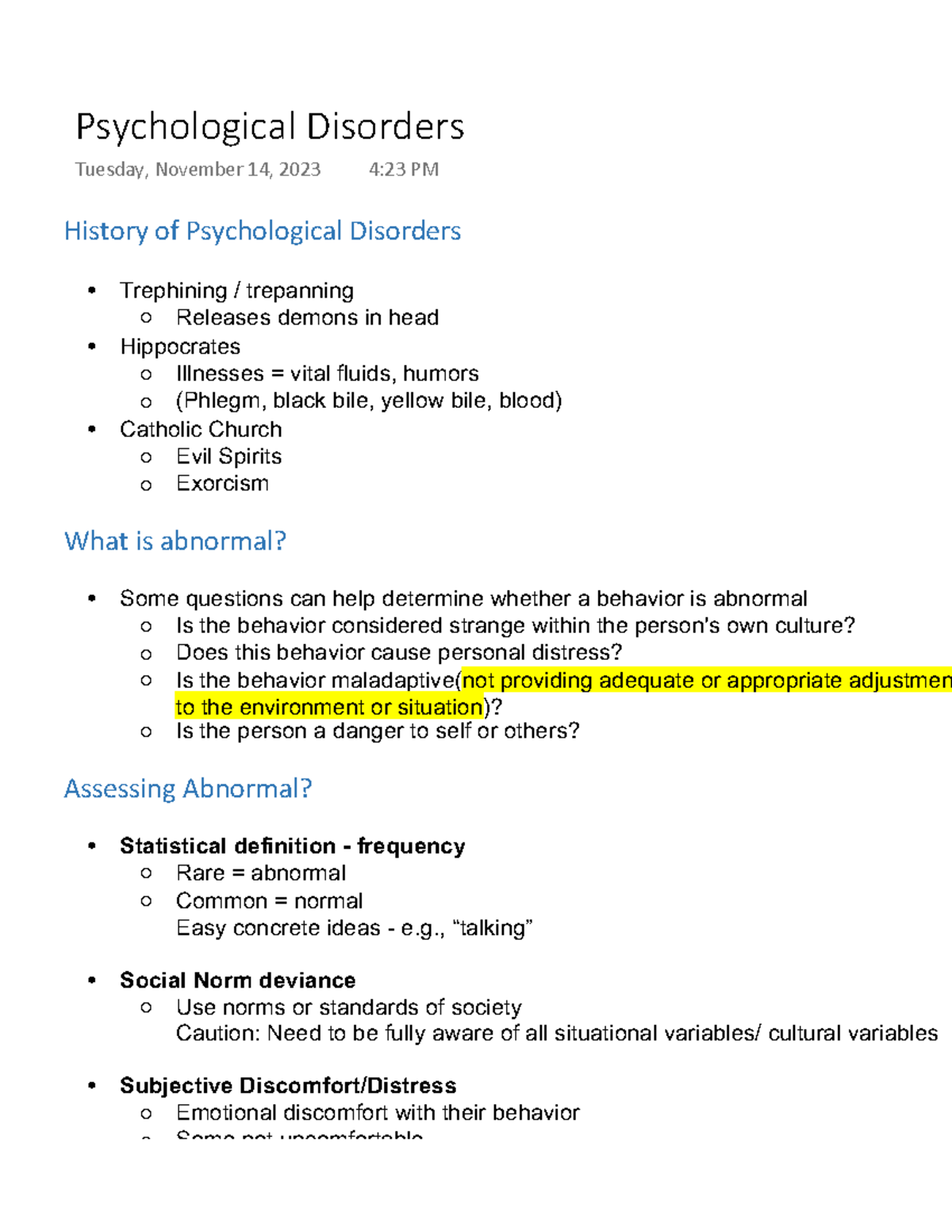 Psychological Disorders - History of Psychological Disorders Trephining ...