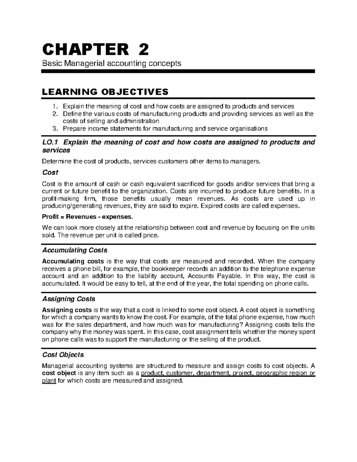 Chapter 2 FBS - Summary Financial Management - CHAPTER 2 Basic ...