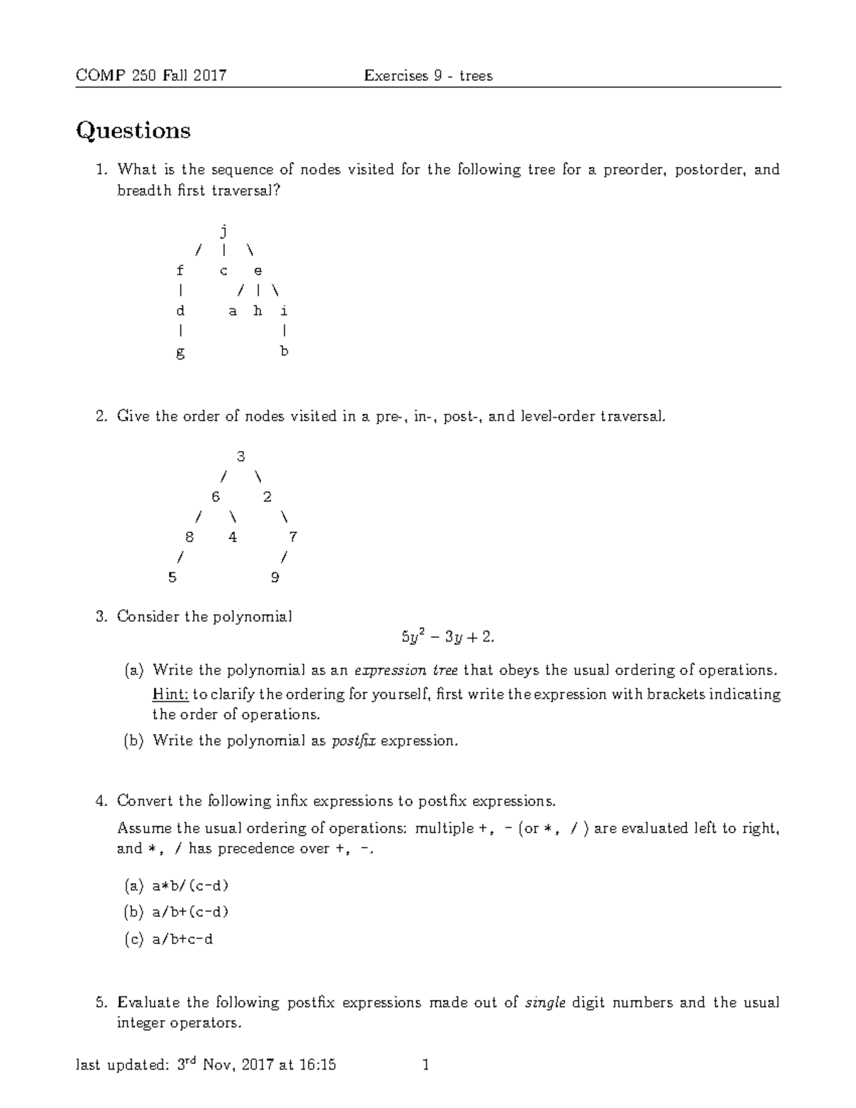 E9-trees - yes indeed int it was or games - Questions What is the ...