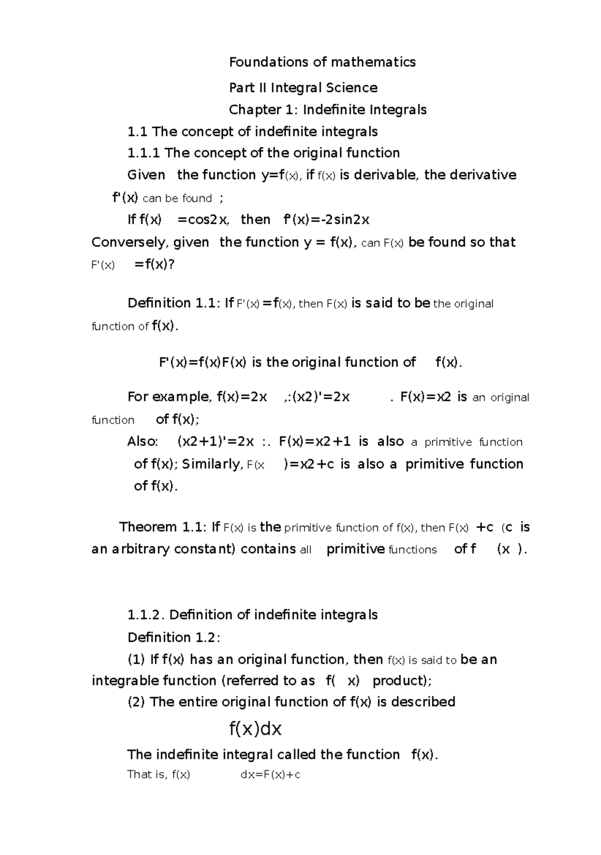 Foundations Of Mathematics Part II Integral Science - Foundations Of ...