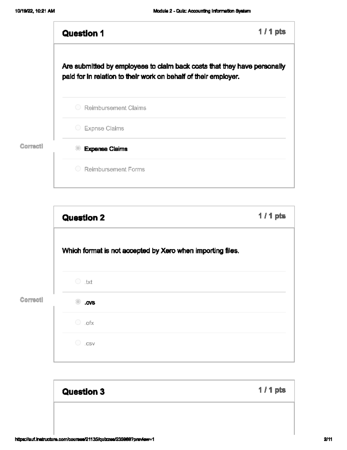 Quiz+2+-+Answer+Key - quiz 3 - BS accountancy - Studocu