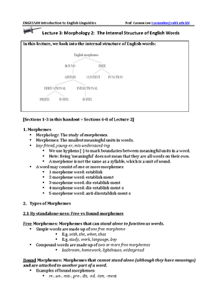 L5 handout - Lecture notes 5 - ENGE1500 Introduction to English ...