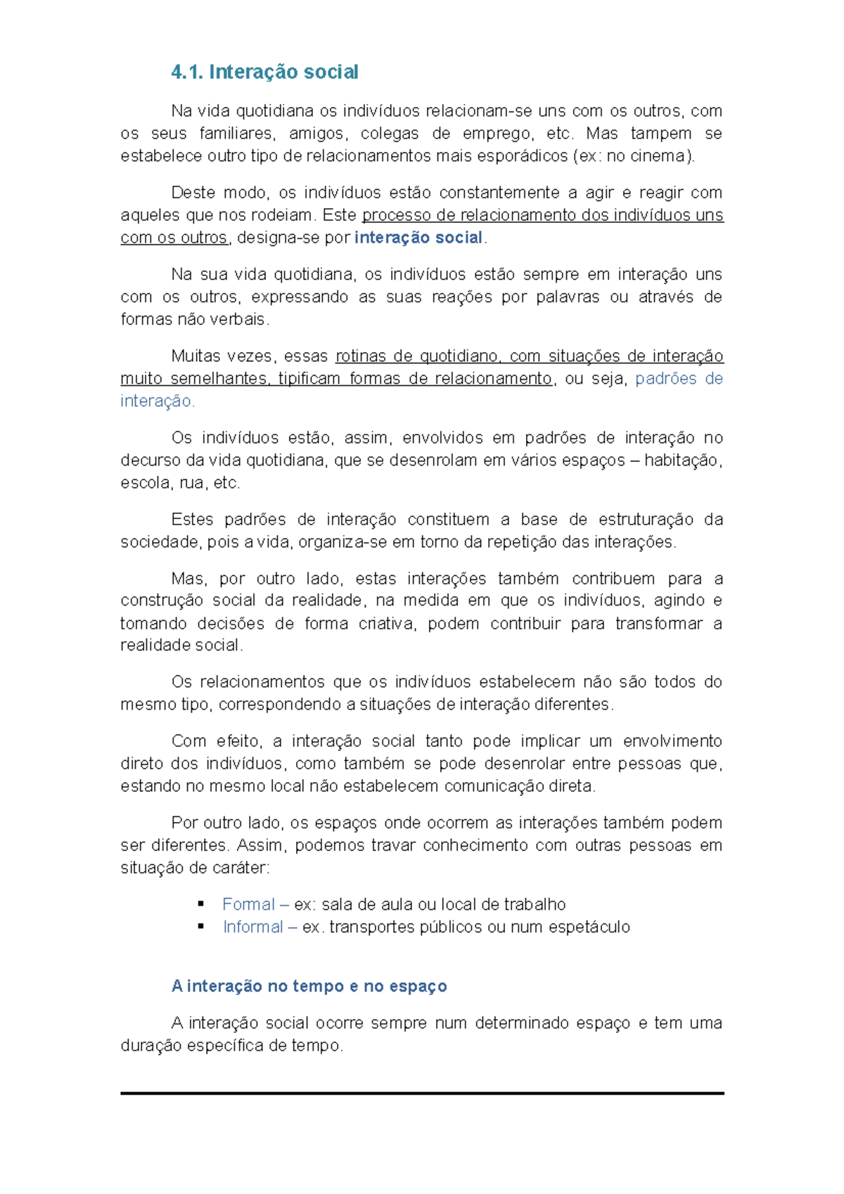 Interacaosocialepapeissociais - 4. Interação social Na vida quotidiana ...