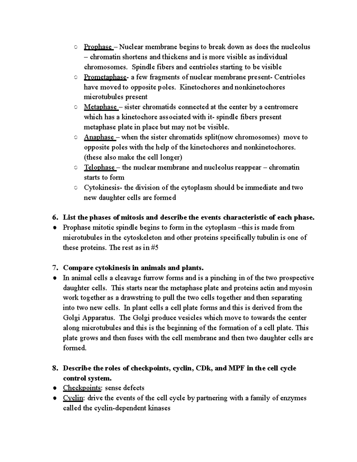 General Biology I Chapter 12 (The Cell Cycle) Part 2 - Prophase ...