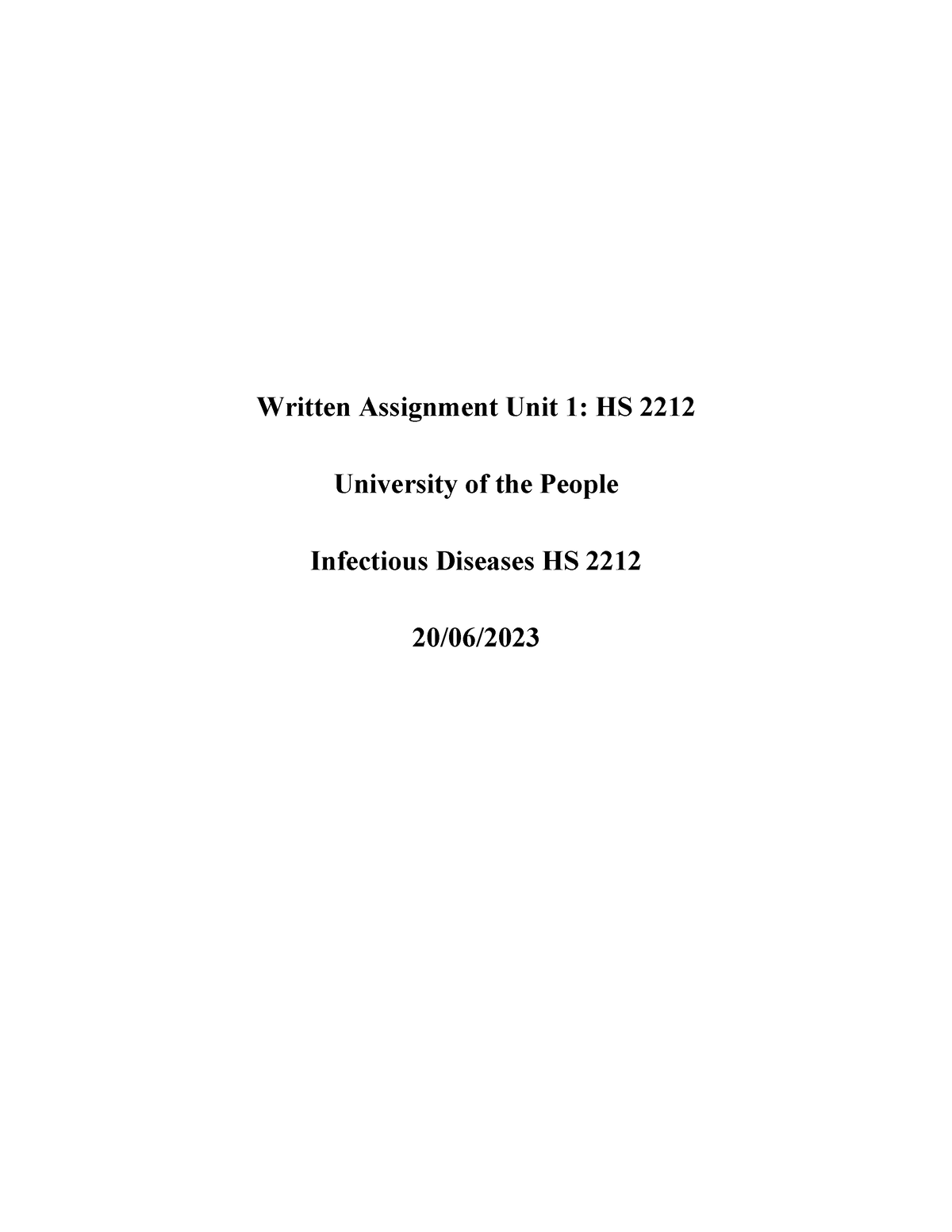 hs 2212 written assignment unit 1