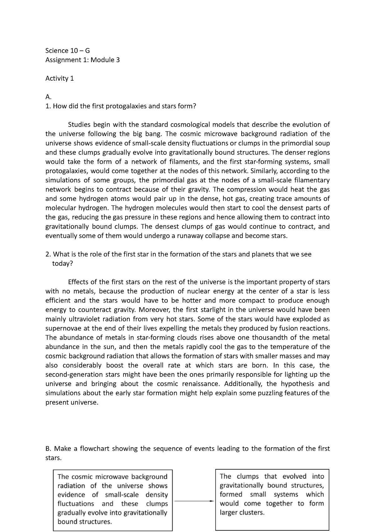 Science 10 - Module 3 Activity 1 - Science 10 – G Assignment 1: Module ...