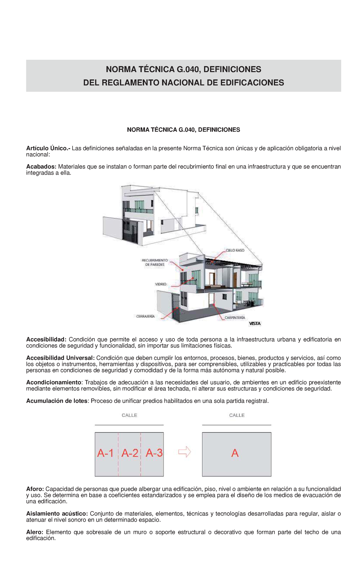 Norma Tecnica R Temas De Normas Tecnicas Norma TÉcnica G Definiciones Del Reglamento 2153