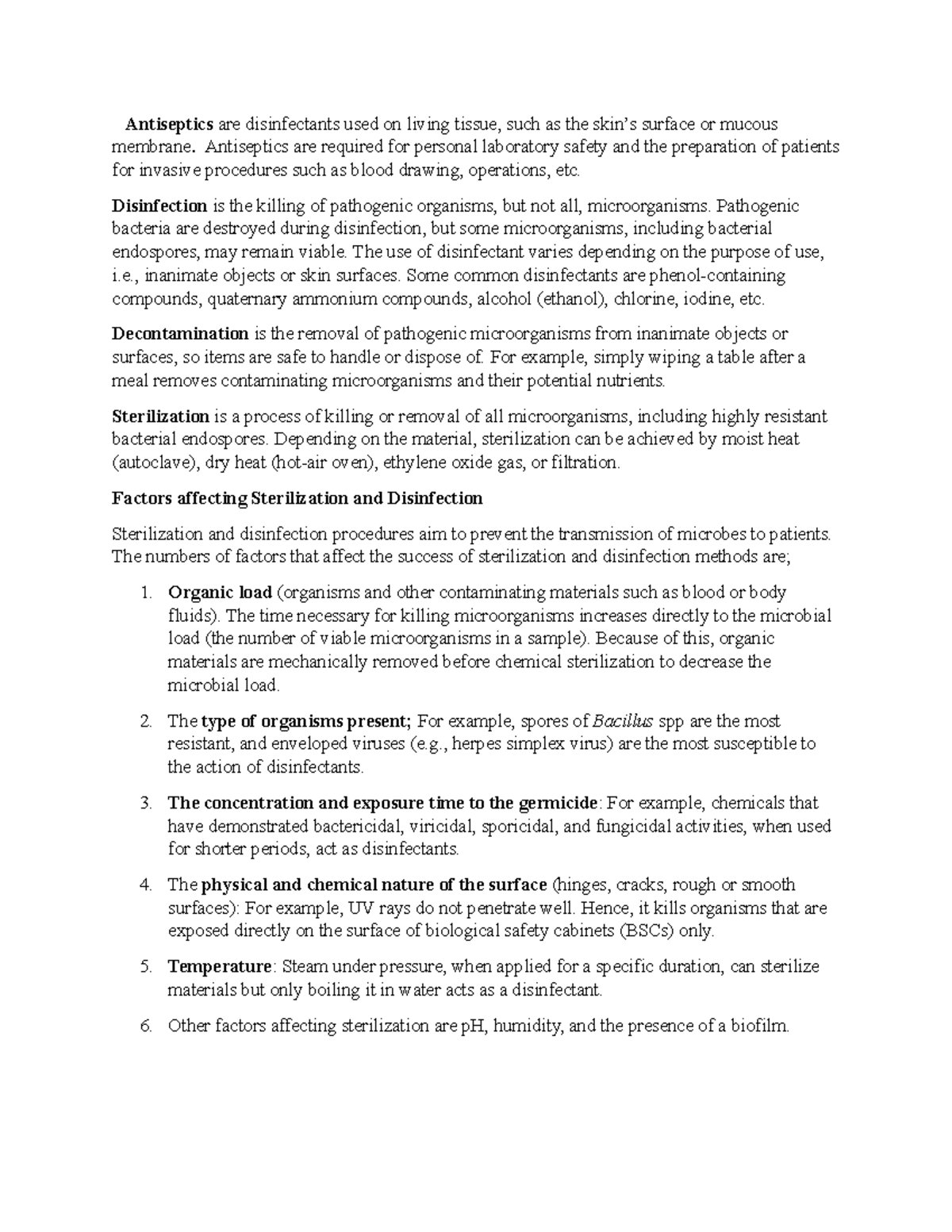 Strilization applied microbiology Antiseptics are disinfectants