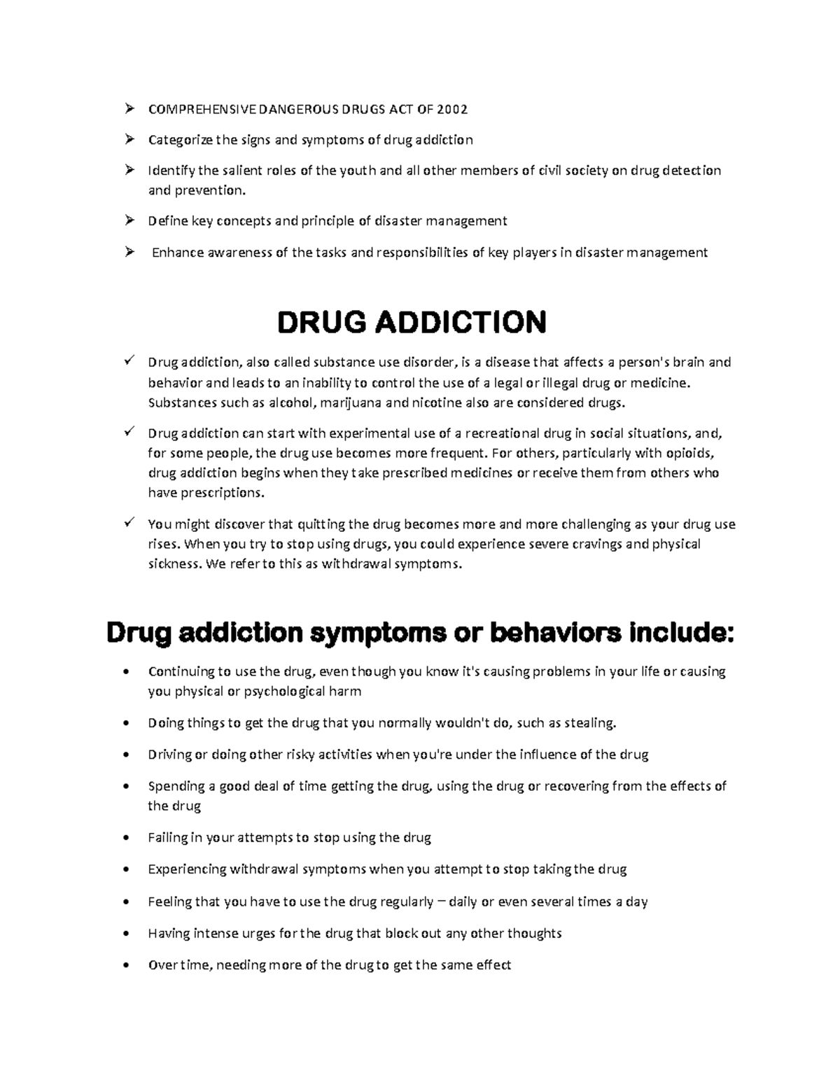 Dangerous Drugs ACT OF 2002 COMPREHENSIVE DANGEROUS DRUGS ACT OF 2002