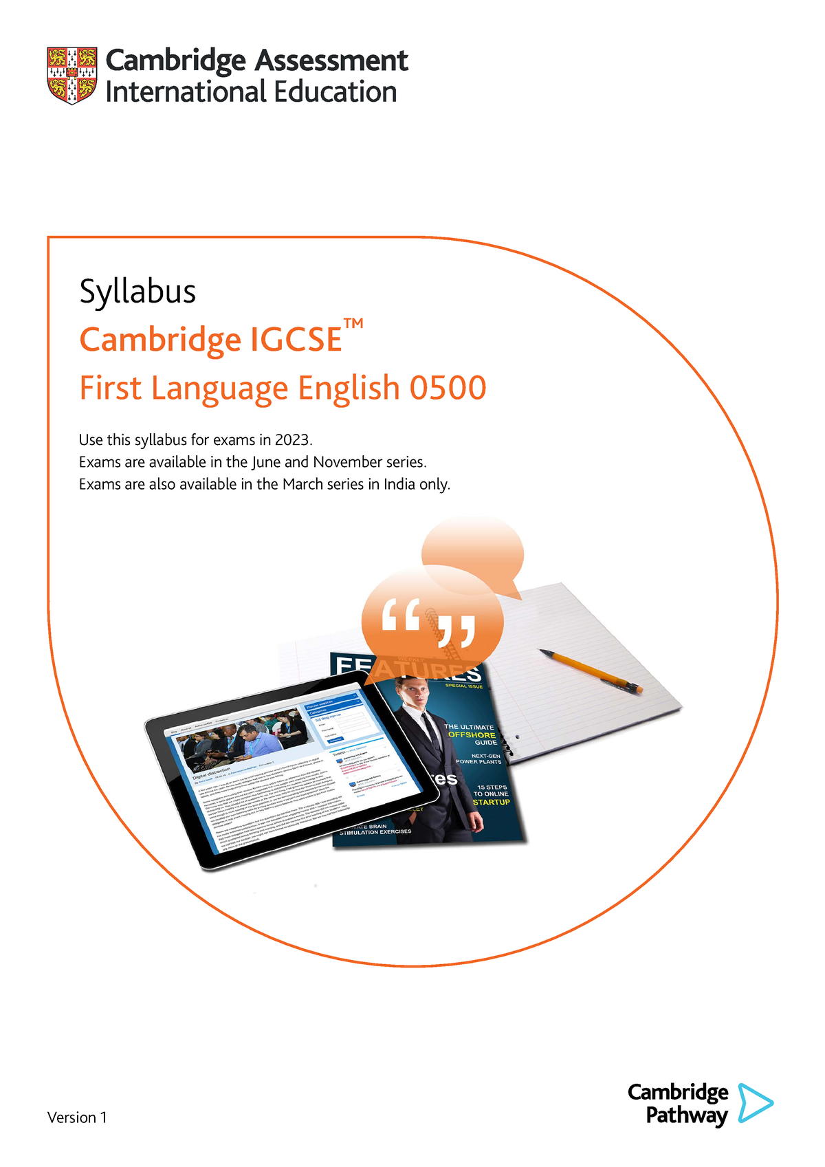 596961-2023-syllabus - Version 1 Syllabus Cambridge IGCSE ™ First ...