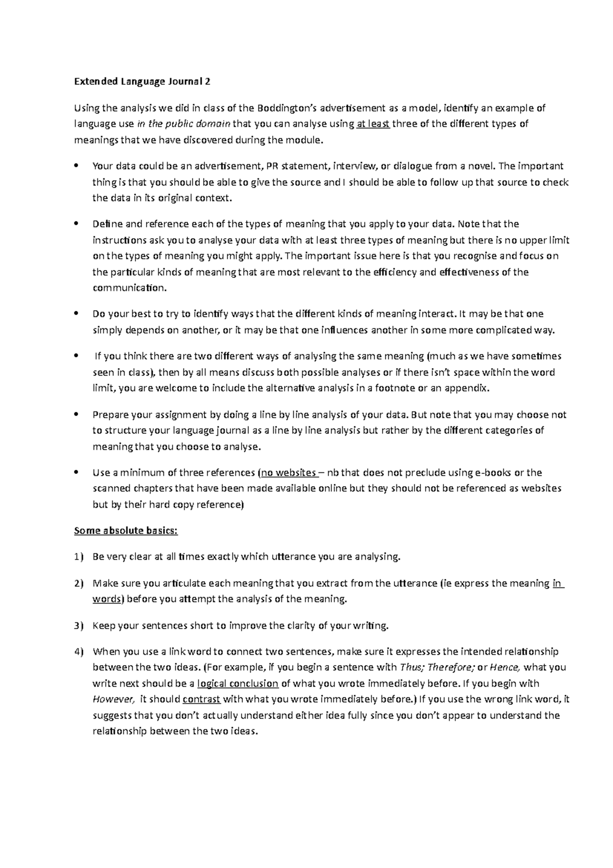Extended Language Journal 2 guidelines - Extended Language Journal 2 ...