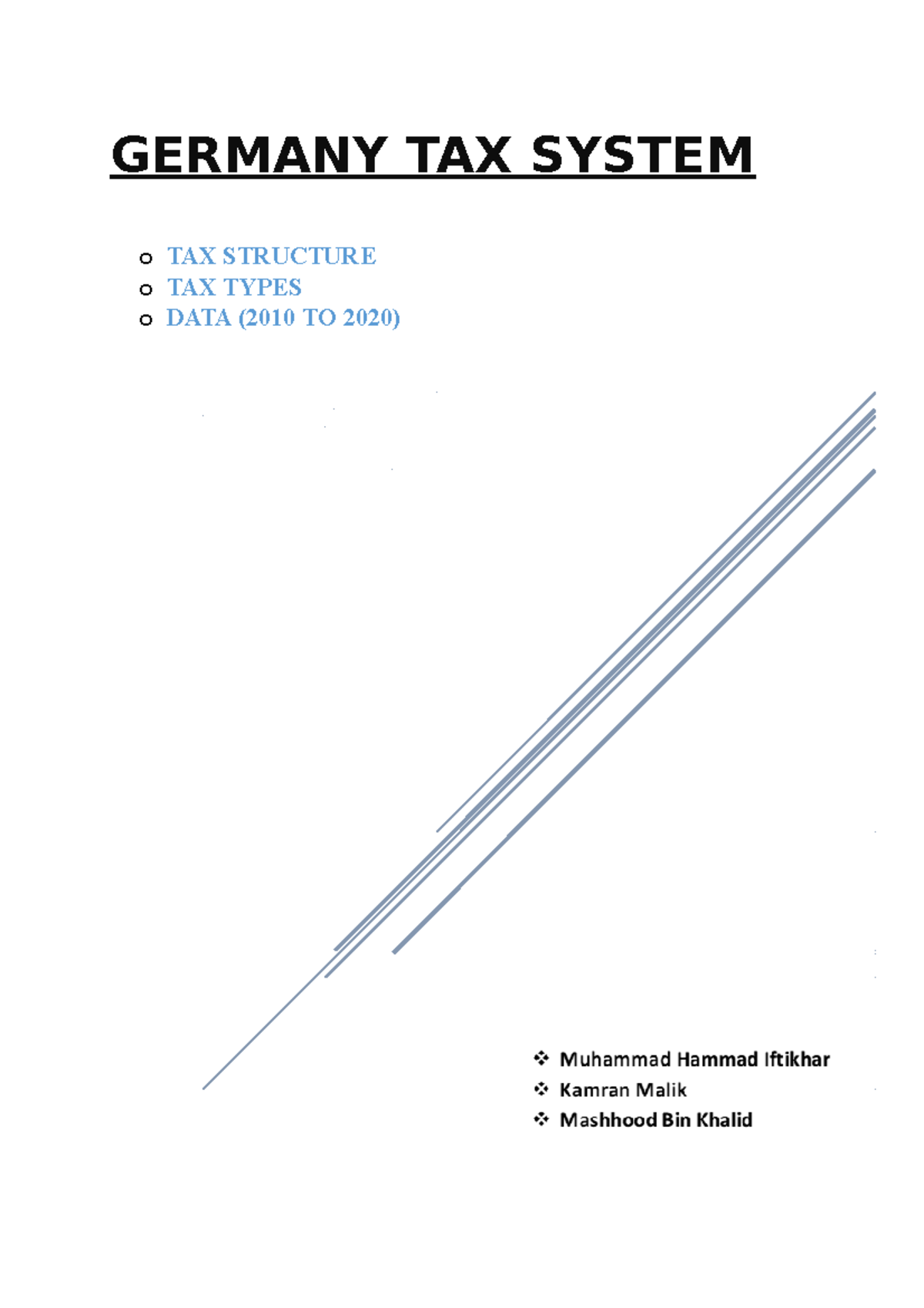 Taxation - The Tax System For Germany - GERMANY TAX SYSTEM O TAX ...