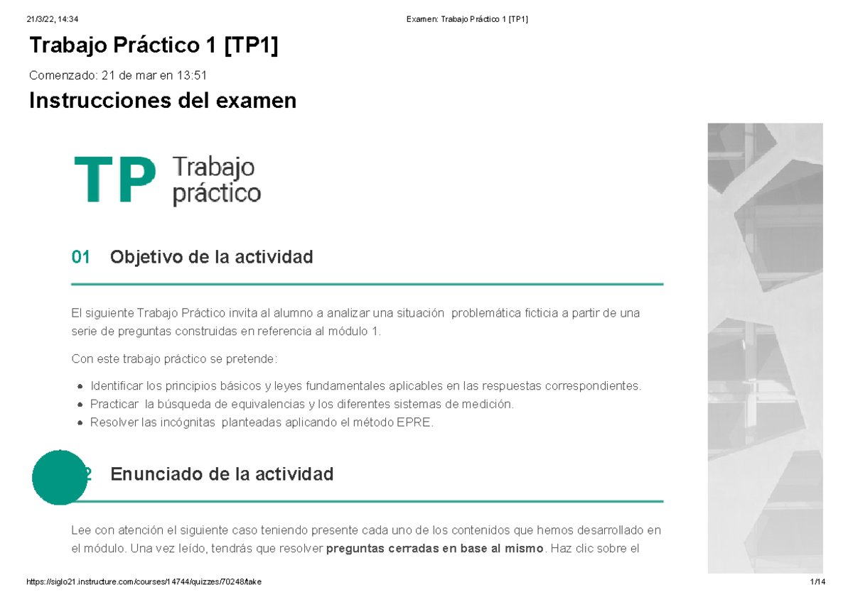 Examen Trabajo Práctico 1 [TP1] Fisica 70 - Trabajo Práctico 1 [TP1 ...