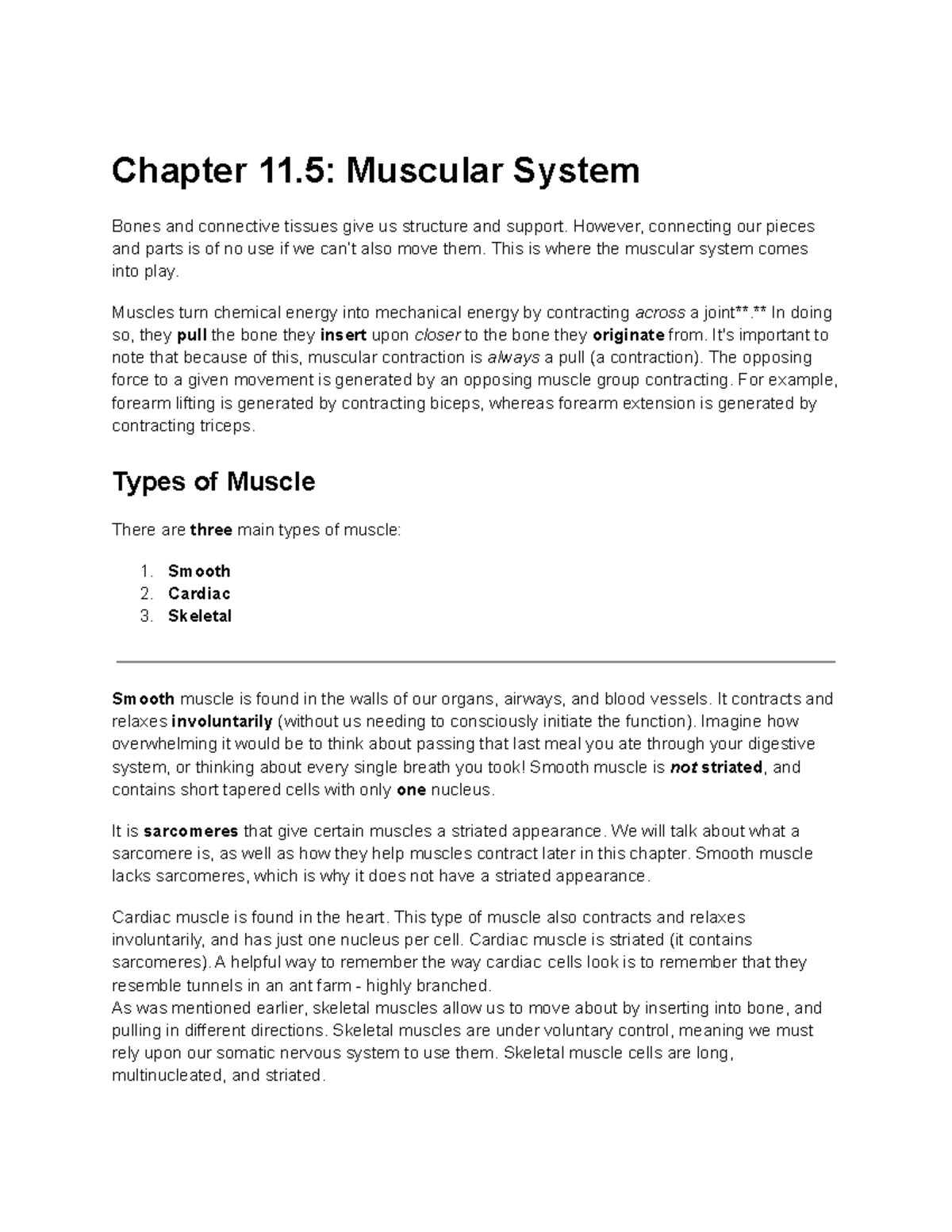 Chapter 11 Muscular System - Chapter 11: Muscular System Bones And ...