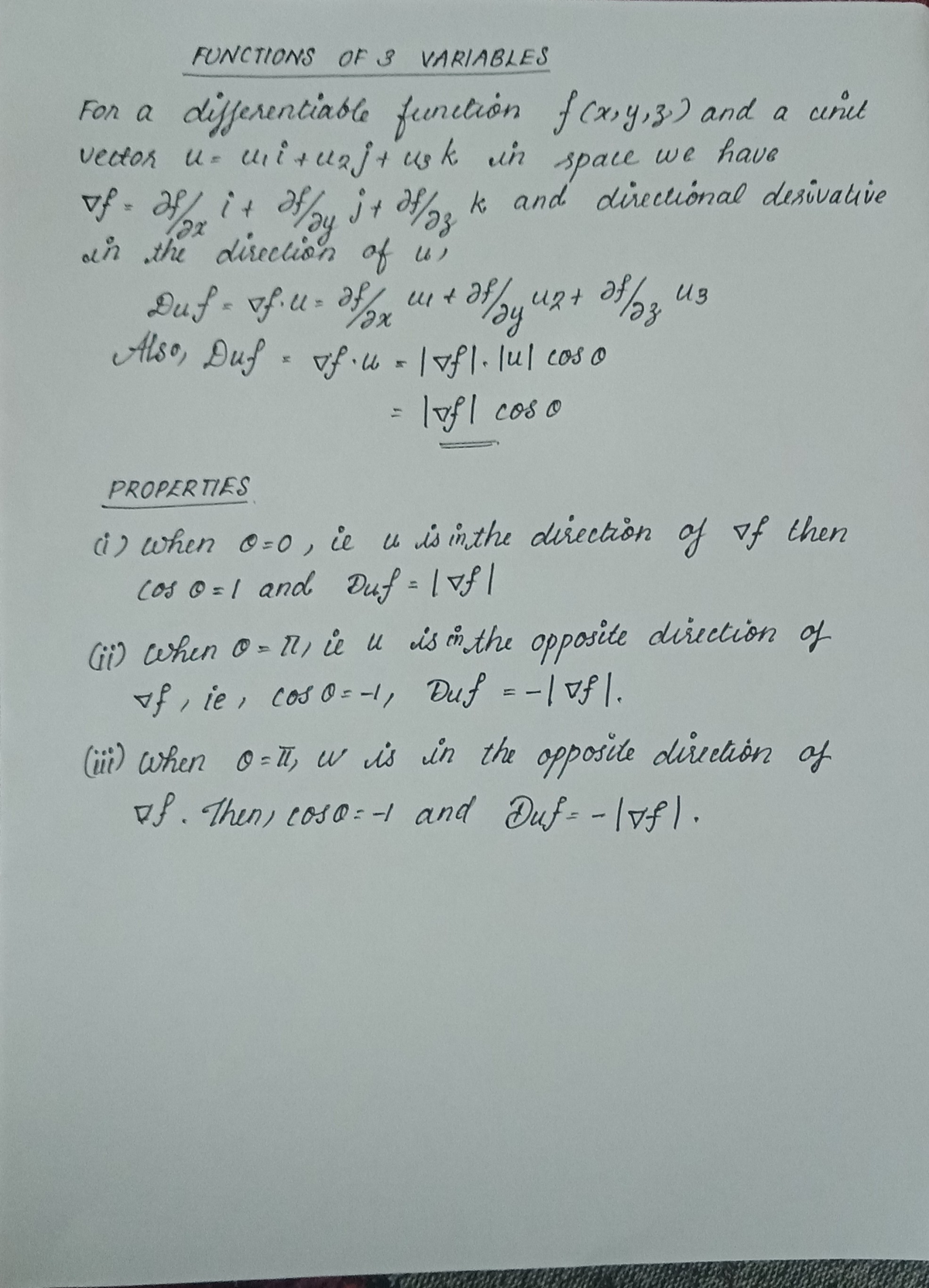 Functions of 3 variables - Mathematics - Studocu