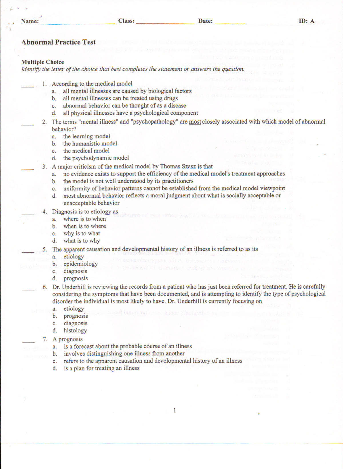 Abnormal-Practice-Test - ,, ../ Name: _ T\bnormal Practice Test Class ...