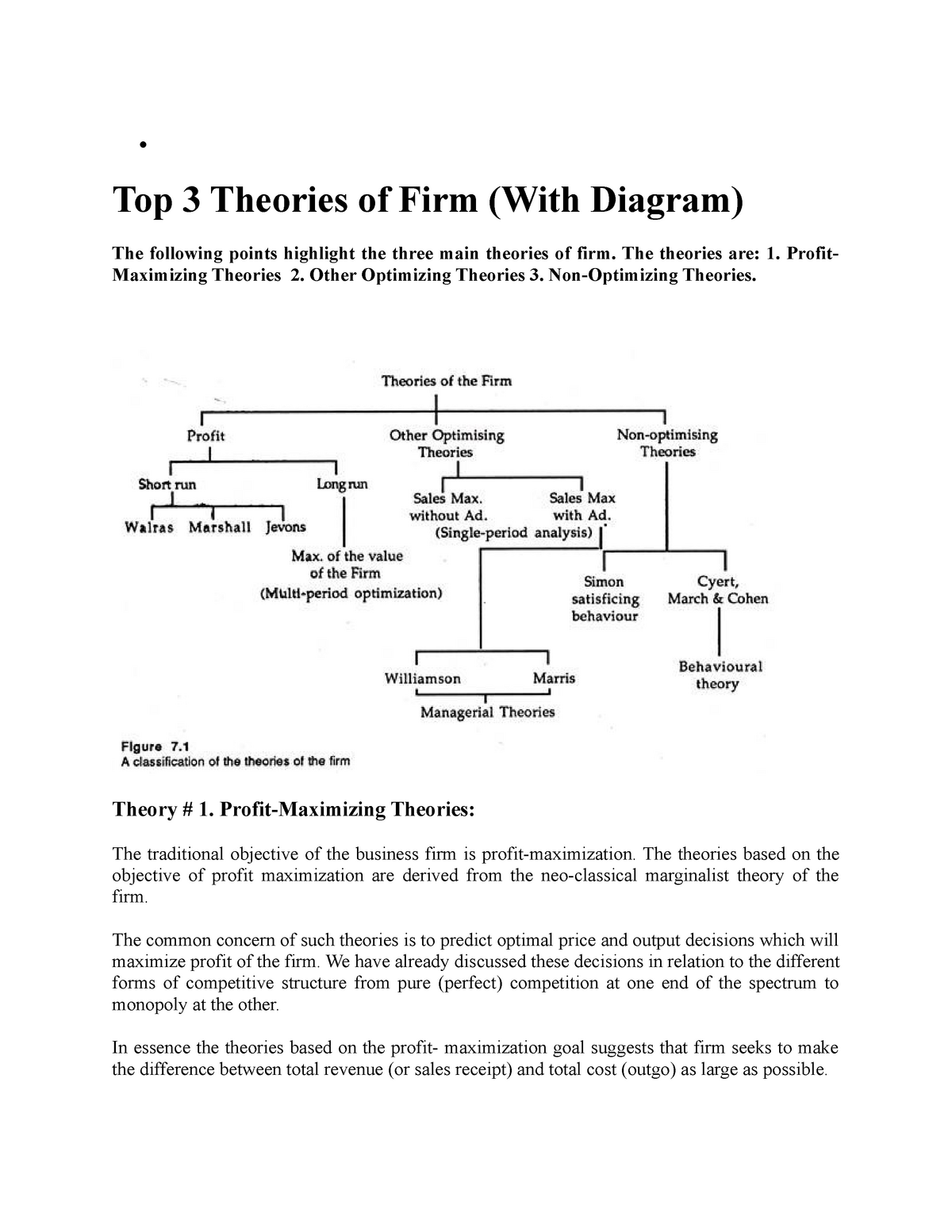 literature review theory of the firm