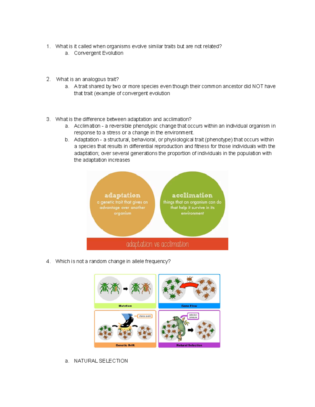 Review - Bio Form and Function - What is it called when organisms ...