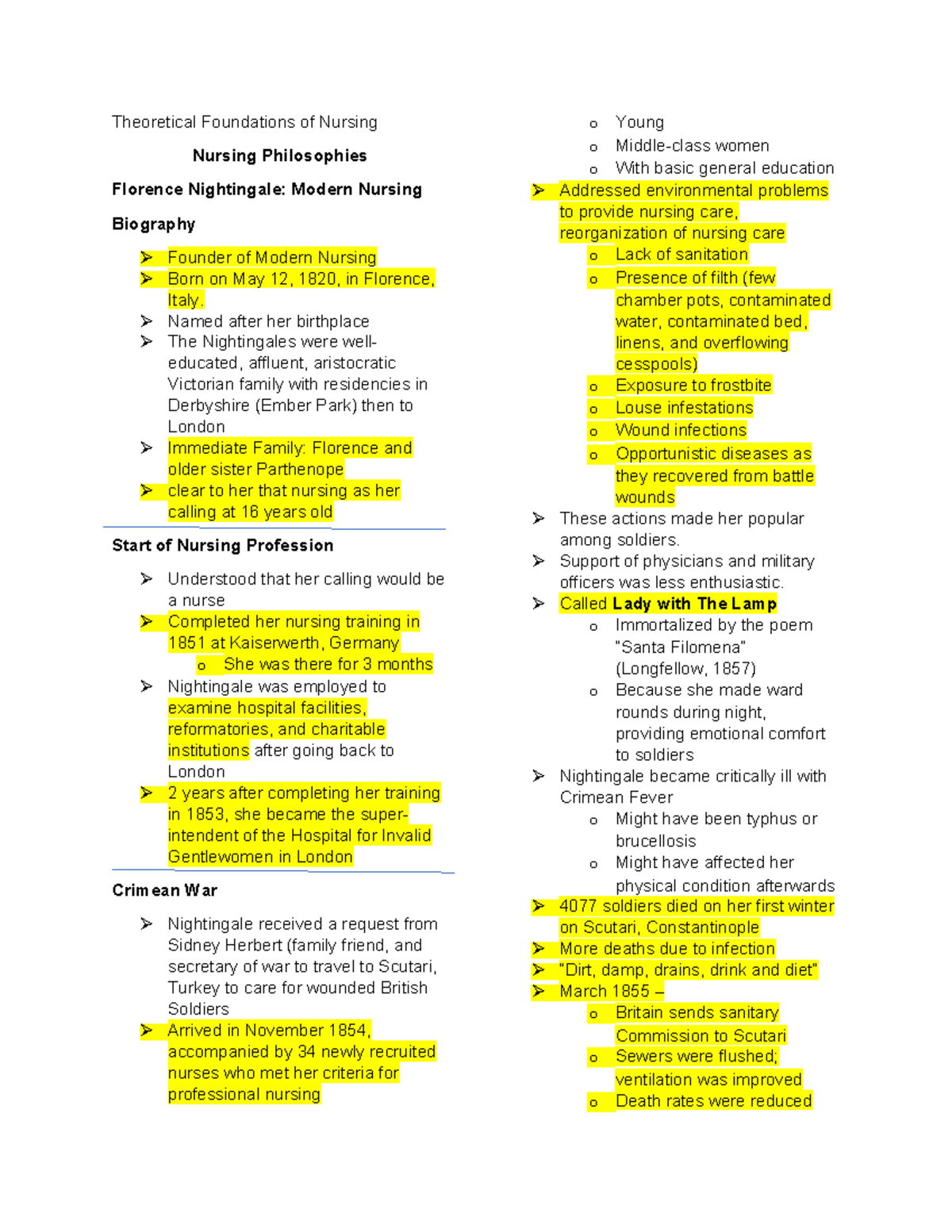 Nursing Theory Nightingale And Watsons - Theoretical Foundations Of ...