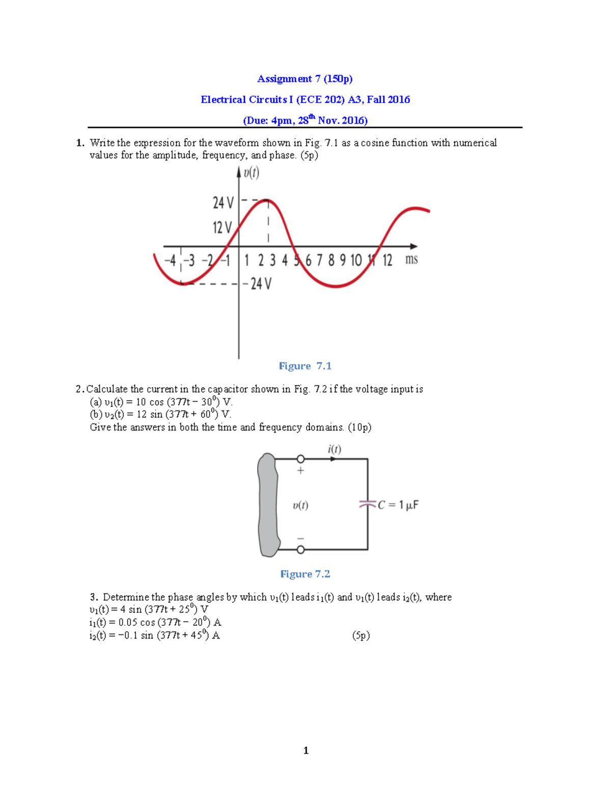 Assignments 7/8 + Solutions - 123 - Electrical Circuits I - 2017/2018 ...
