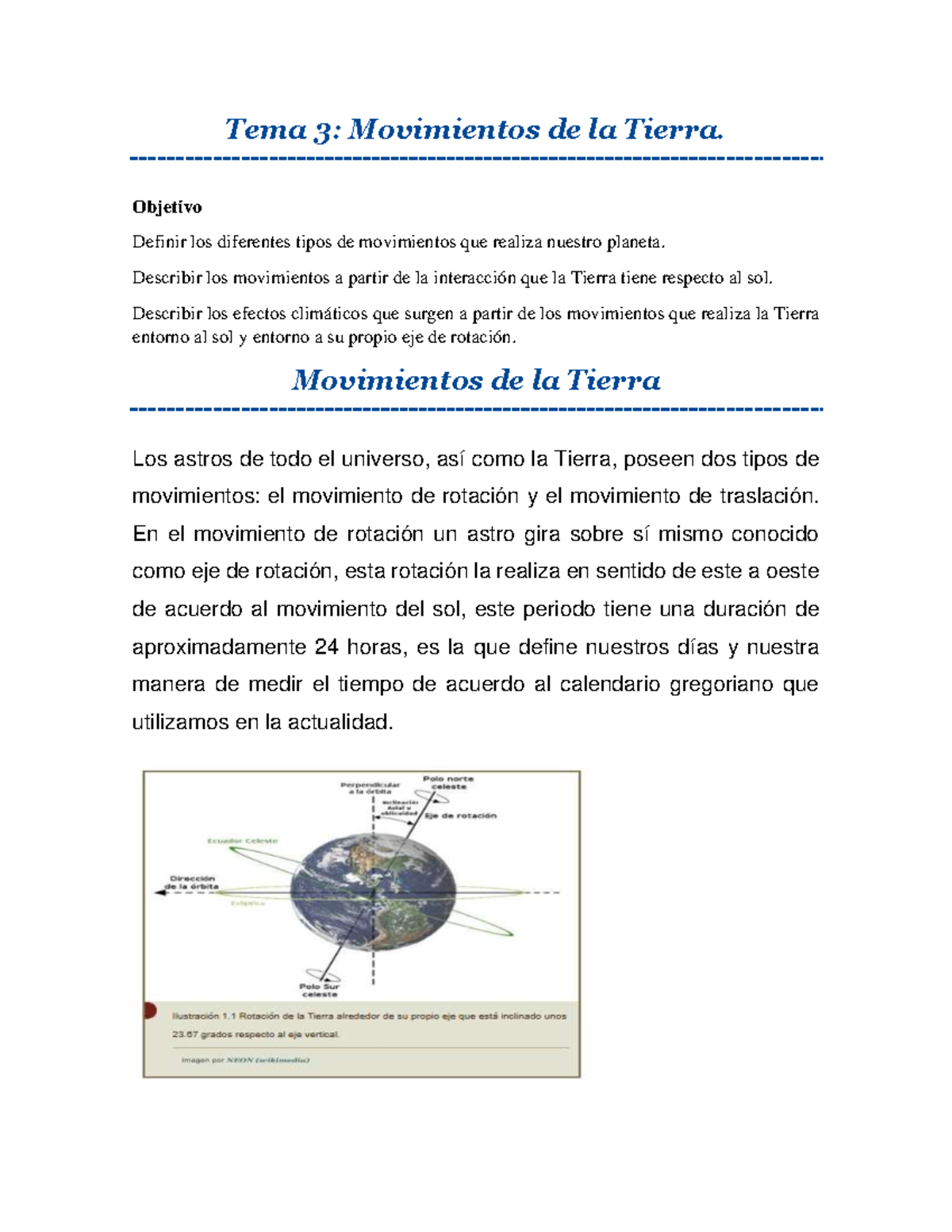 Tema 3 y tema 4 y 5 - Tema3 4 y 5 - Tema 3: Movimientos de la Tierra ...