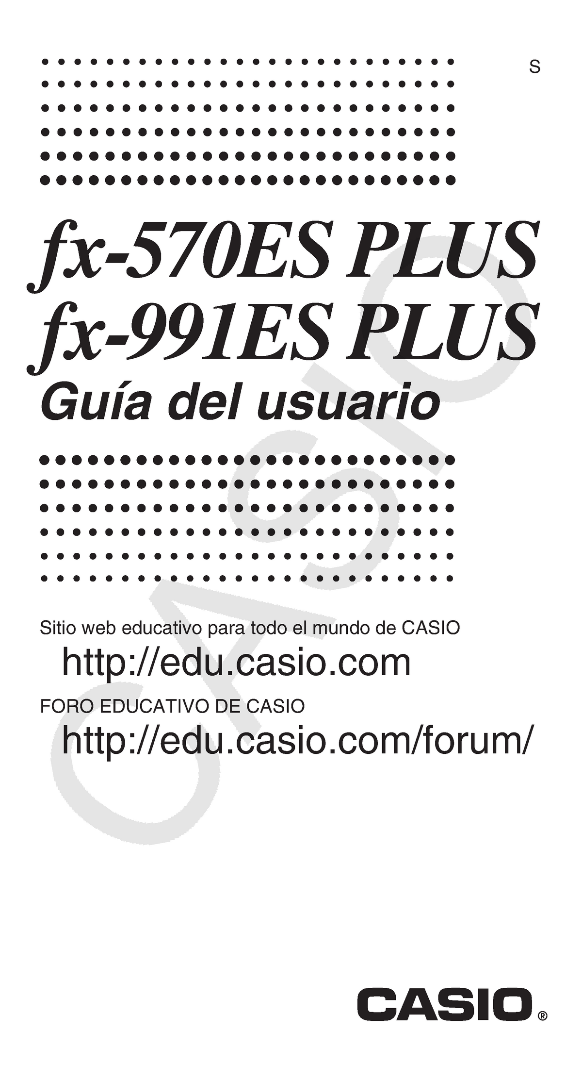 Casio FX-570ES Plus Calculator - S Fx-570ES PLUS Fx-991ES PLUS Guía Del ...