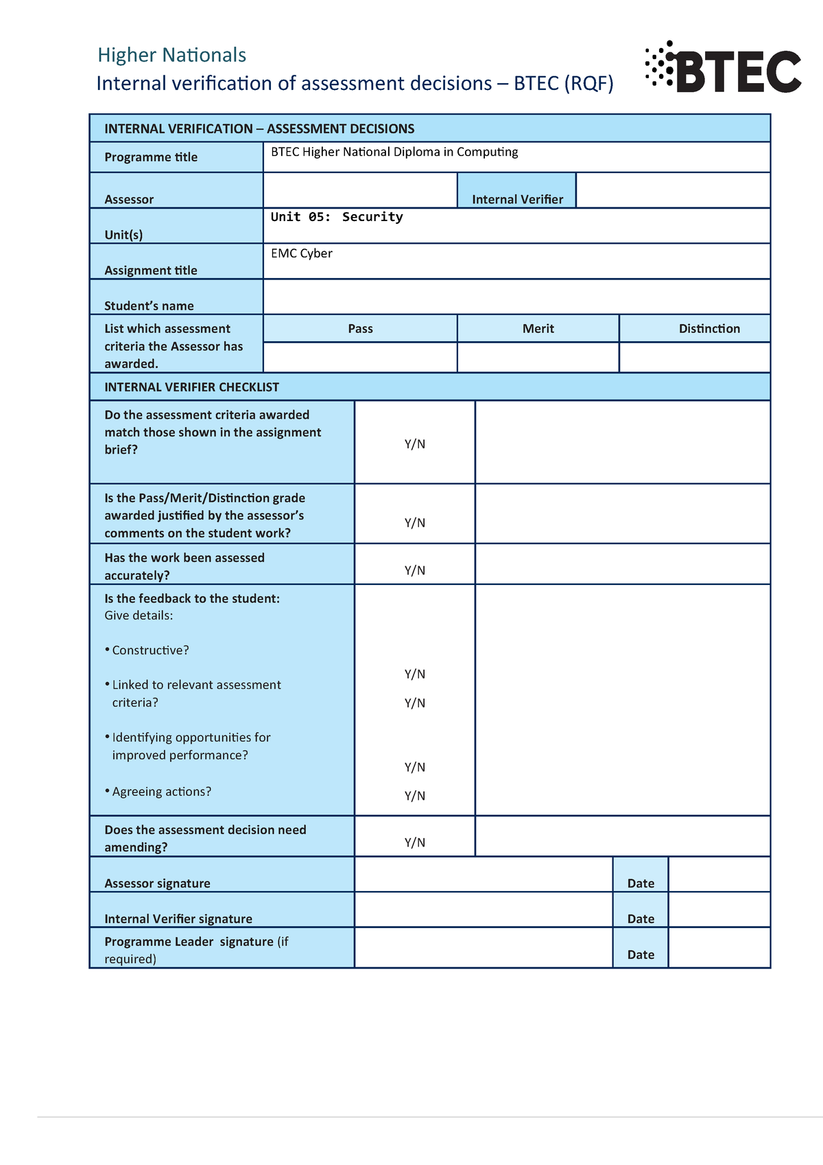 hnd security assignment