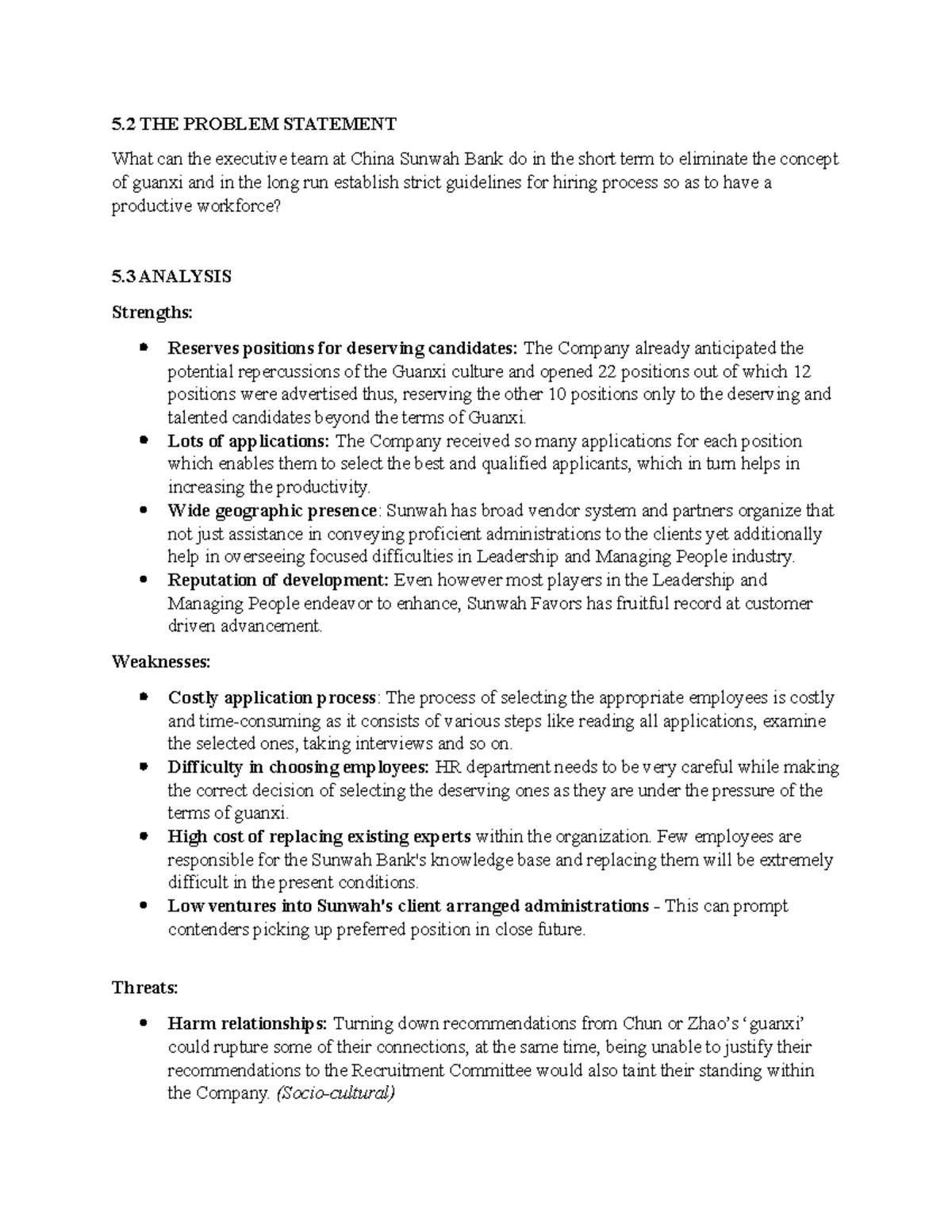 OB SWOT - Lecture notes 7 - 5 THE PROBLEM STATEMENT What can the ...